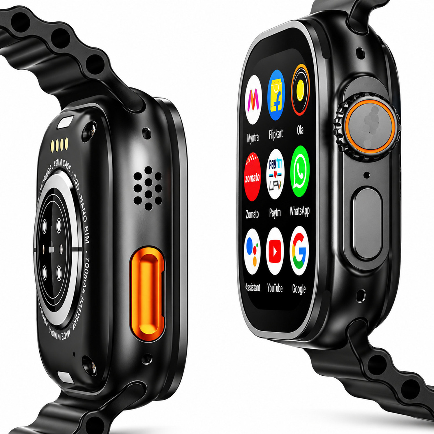 Image of ShopSmart Premium Android Smart Watch with Play Store, App Support & Business Style Smartwatch (Rich Wine Strap, Free Size)