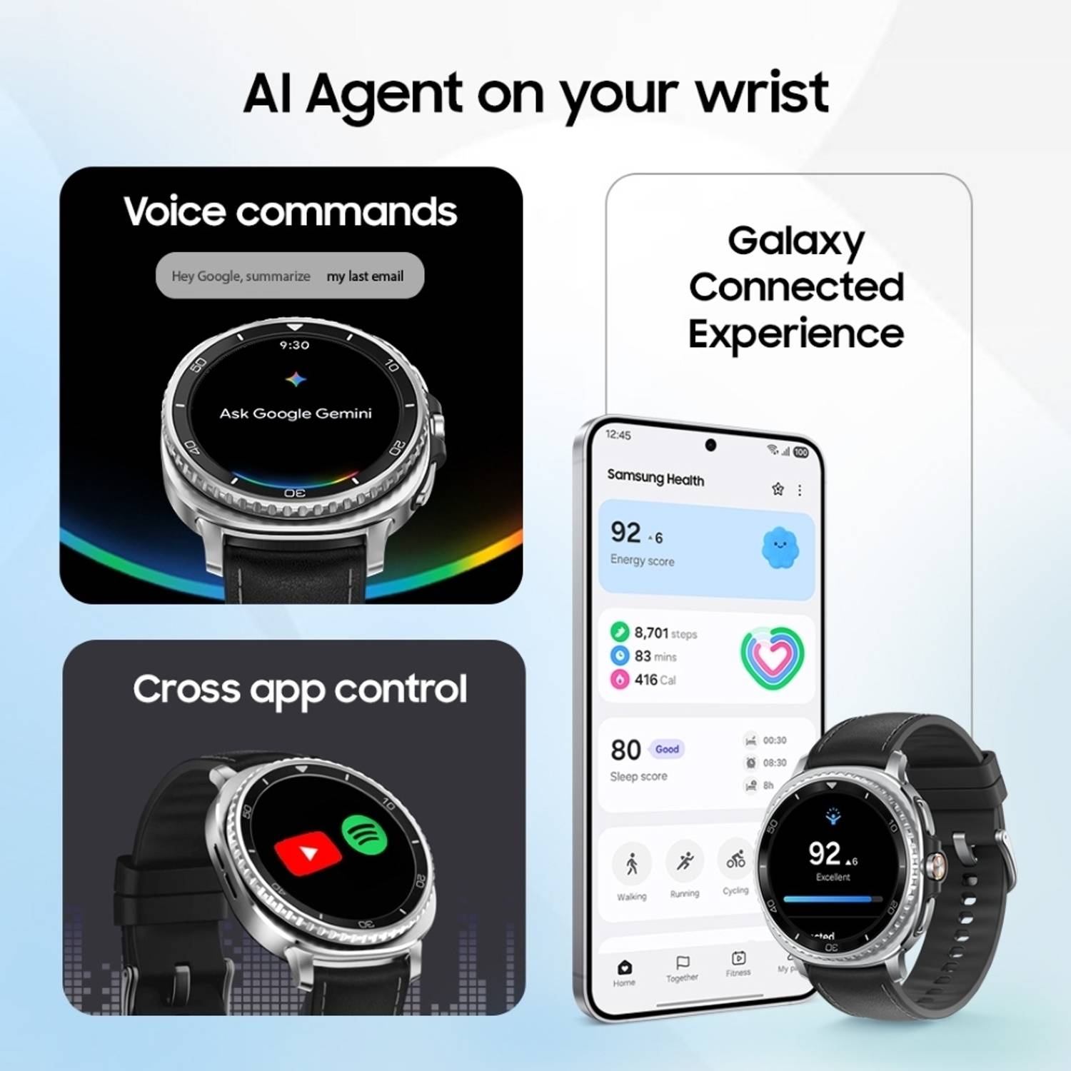Samsung Galaxy Watch8 Classic (46mm LTE) (Black Strap, Large)