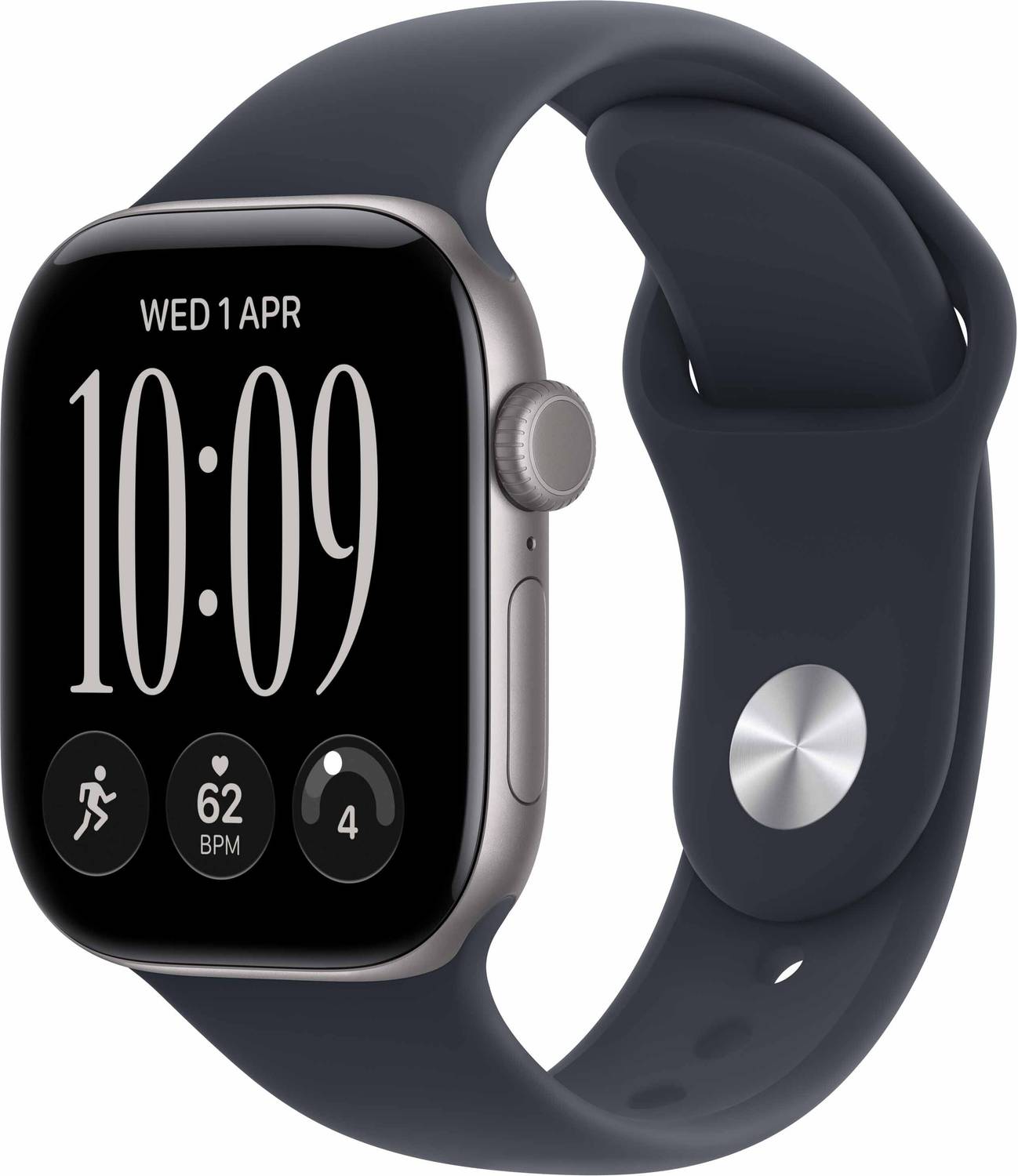 Apple Watch Series 12 GPS 42mm Space Grey Aluminium Case with Navy Blue Sport Band-M/L