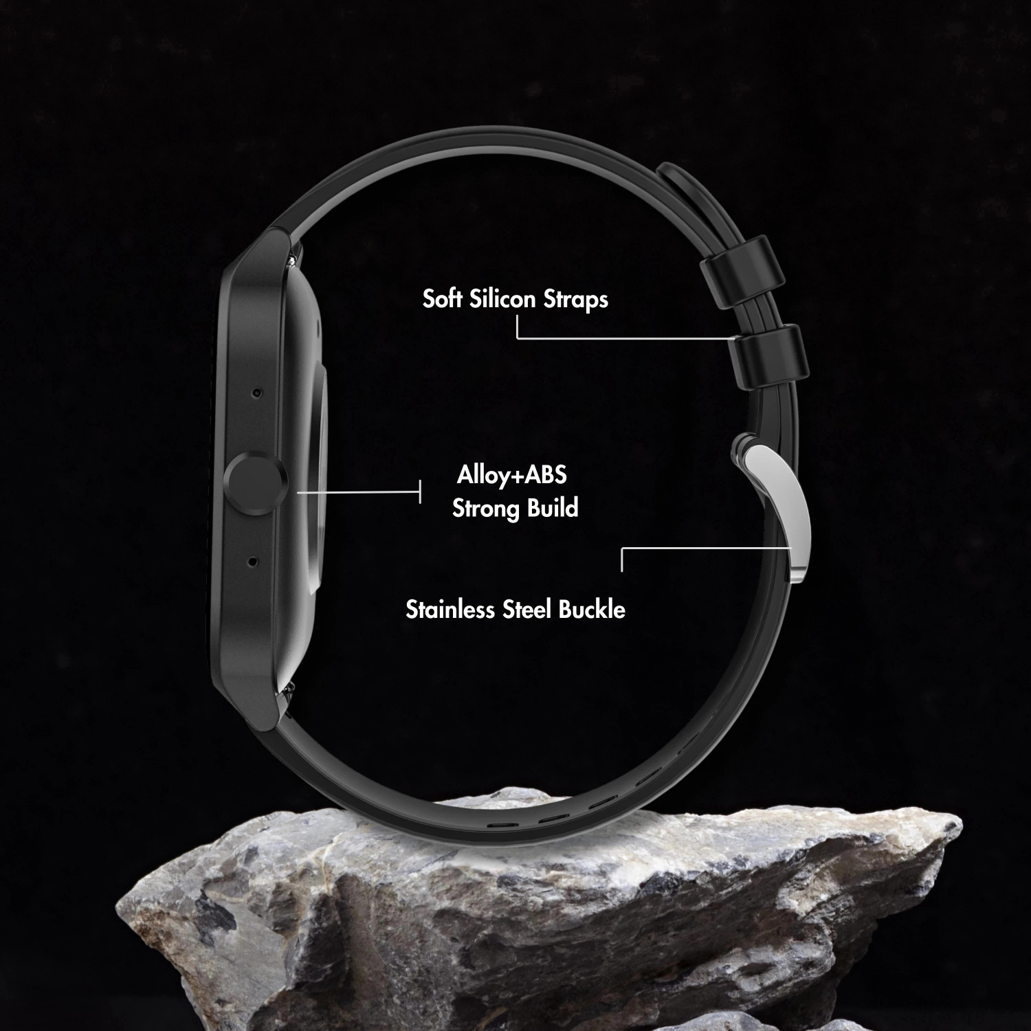 Image of Nervfit MyCLNQ Pulse 1.83 inch Display, BT Calls, Waterproof, HR /BP /Sleep, 5Day Battery Smartwatch