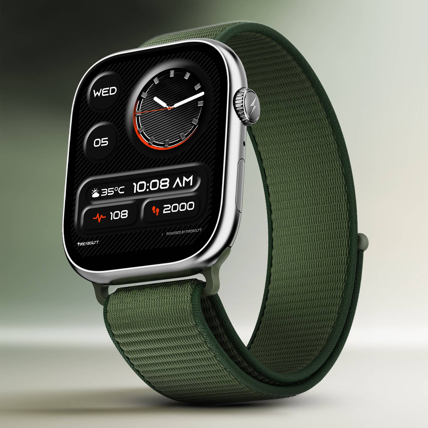 Fire-Boltt Rise X 2.01 HD Display, Wireless Charging, Rotating Cr