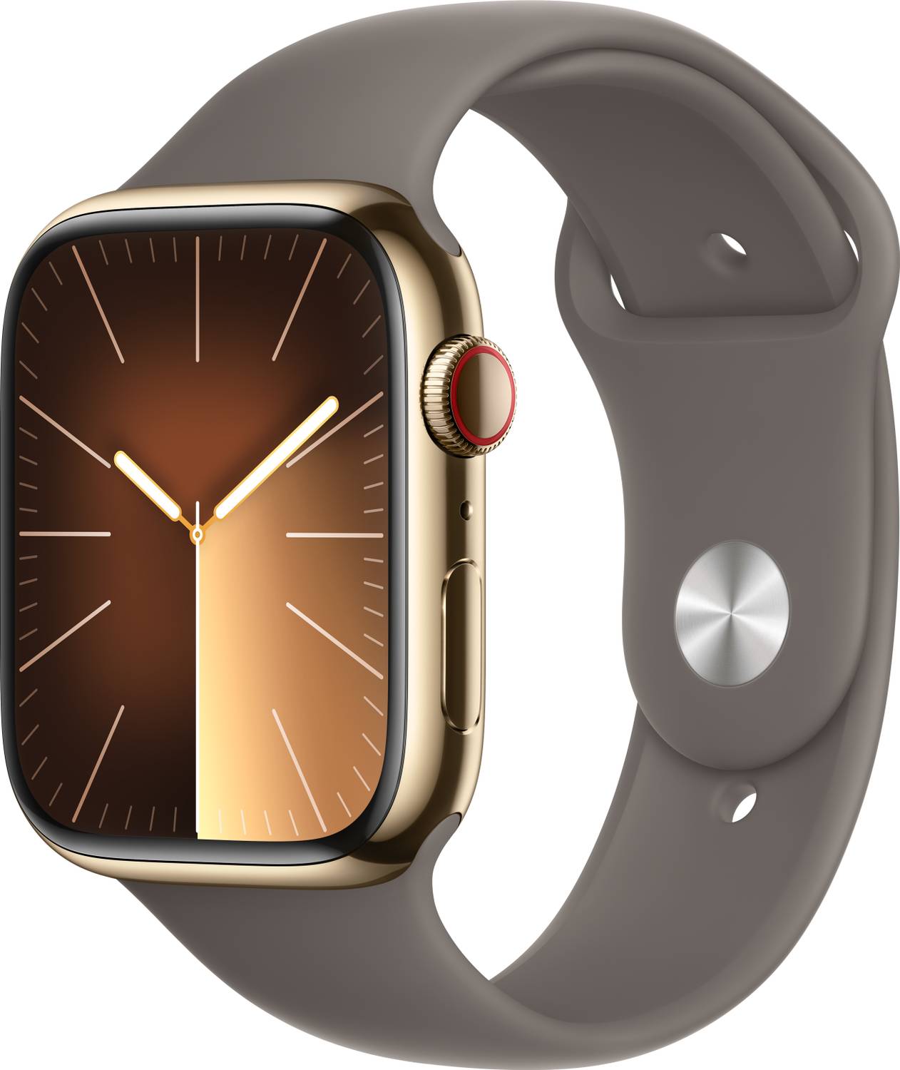 Apple Watch Series 9 GPS + Cellular 45mm Gold Case & Clay Sport B
