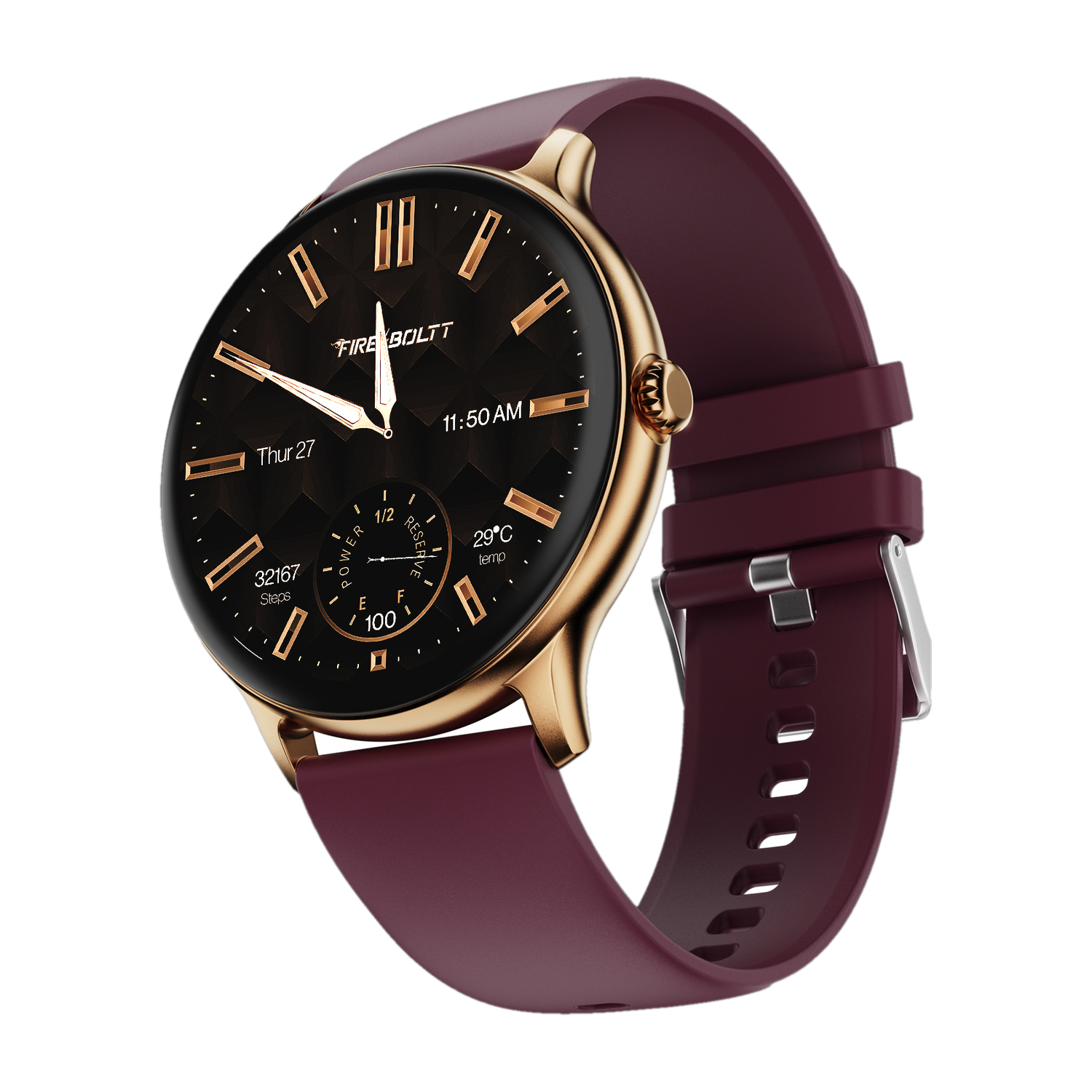 Fire-Boltt Ninja Talk 35.3mm (1.39) Round Bluetooth Calling Metal Body,120 Sports Modes Smartwatch