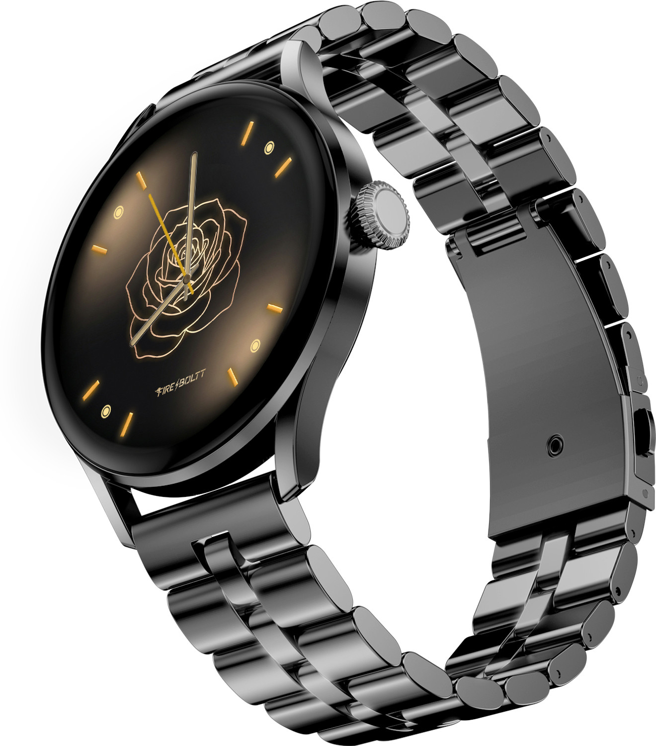 Image of Fire-Boltt Glitz 1.19 AMOLED Display, Rotating Crown, 1000 Nits, BT Call, Metal Body Women Smartwatch