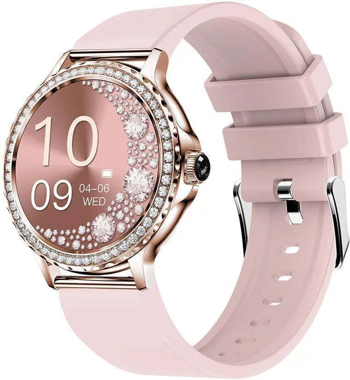 iCruze Pronto Celestia Smartwatch (Pink Strap, Free Size)