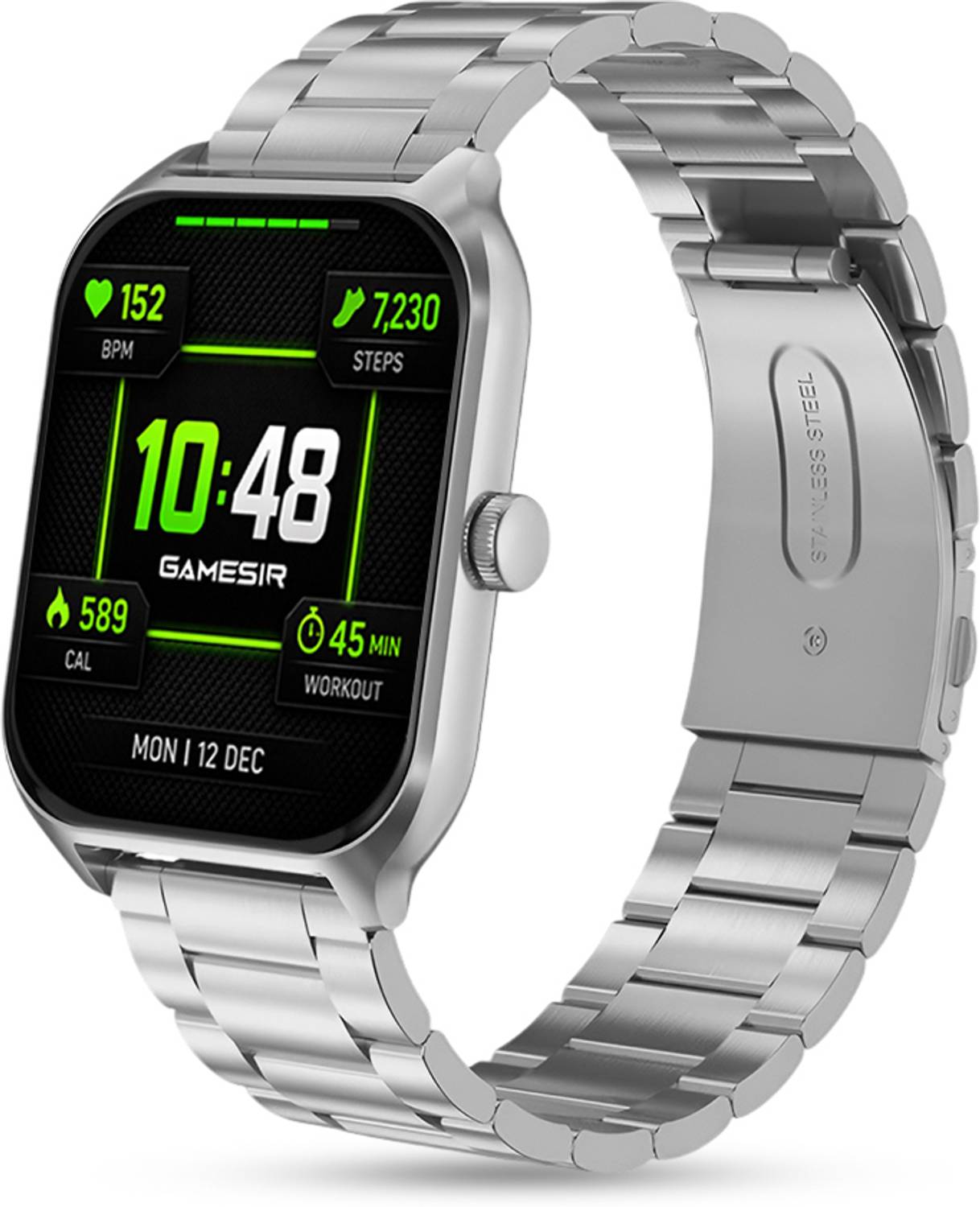 GameSir H9 AMOLED Smartwatch with BT Calling, Health Tracking & 1