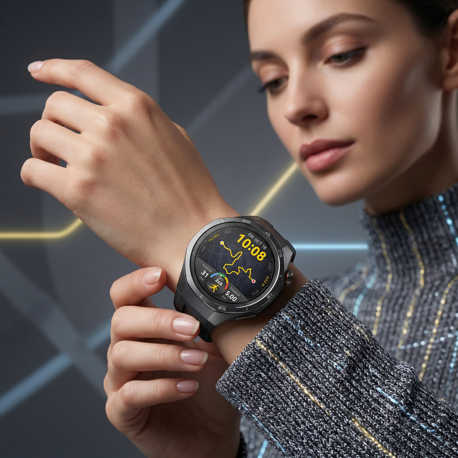 Image of Trendz AeroX PulsePro AMOLED BT Calling Smart Watch IPX5 120 Sport Health Mode 200 Face Smartwatch
