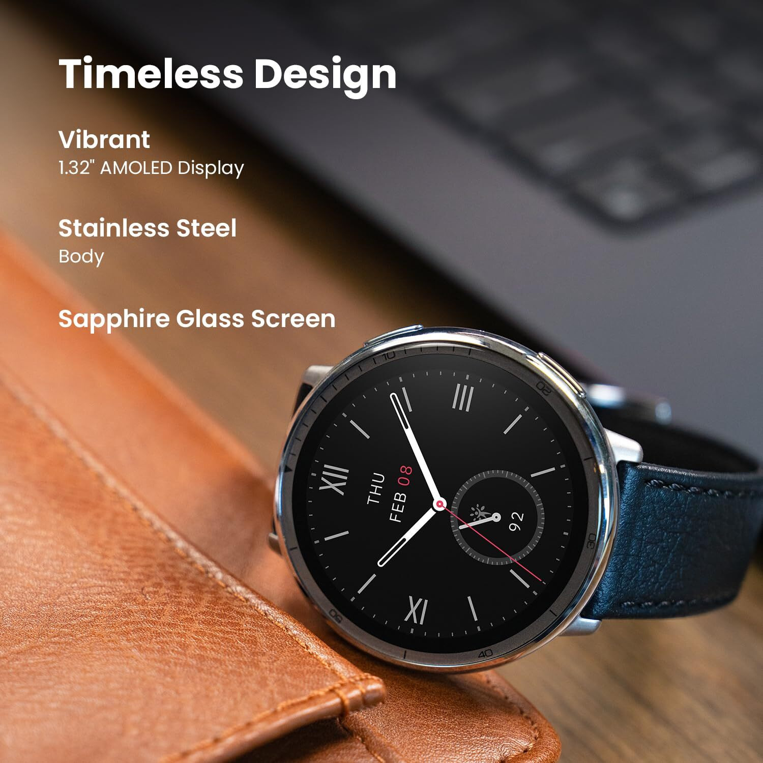 Image of AMAZFIT Active 2 Premium, 1.32 AMOLED Display, BT Calling, GPS, 10-Day Battery, 5 ATM Smartwatch