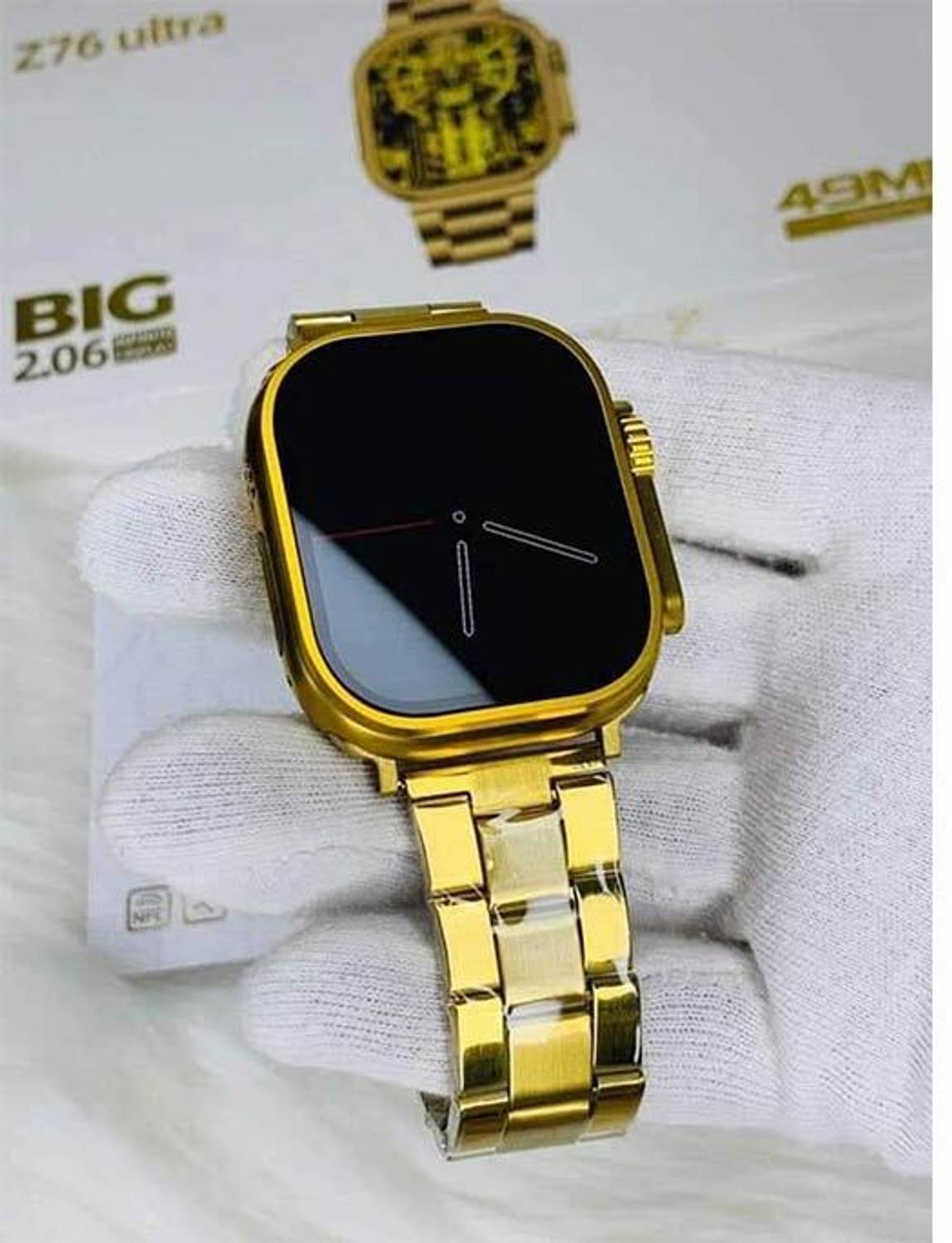 Congi S9 Ultra Gold Edition With Sports Mode Golden SmartWatch fo