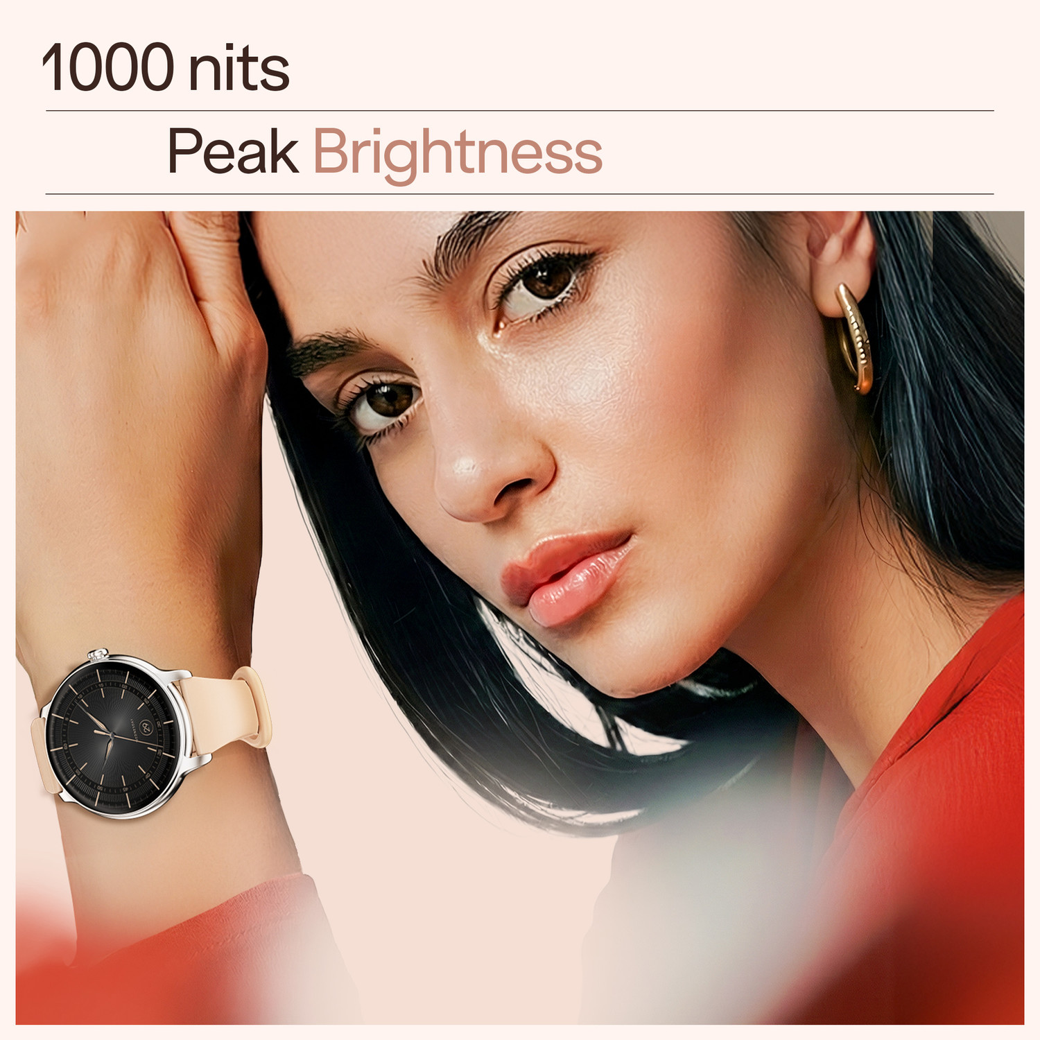 Image of boAt Chrome Iris Ultra-Sleek Metal Body,1.32 AMOLED,1000 Nits,Female Cycle Tracking Smartwatch