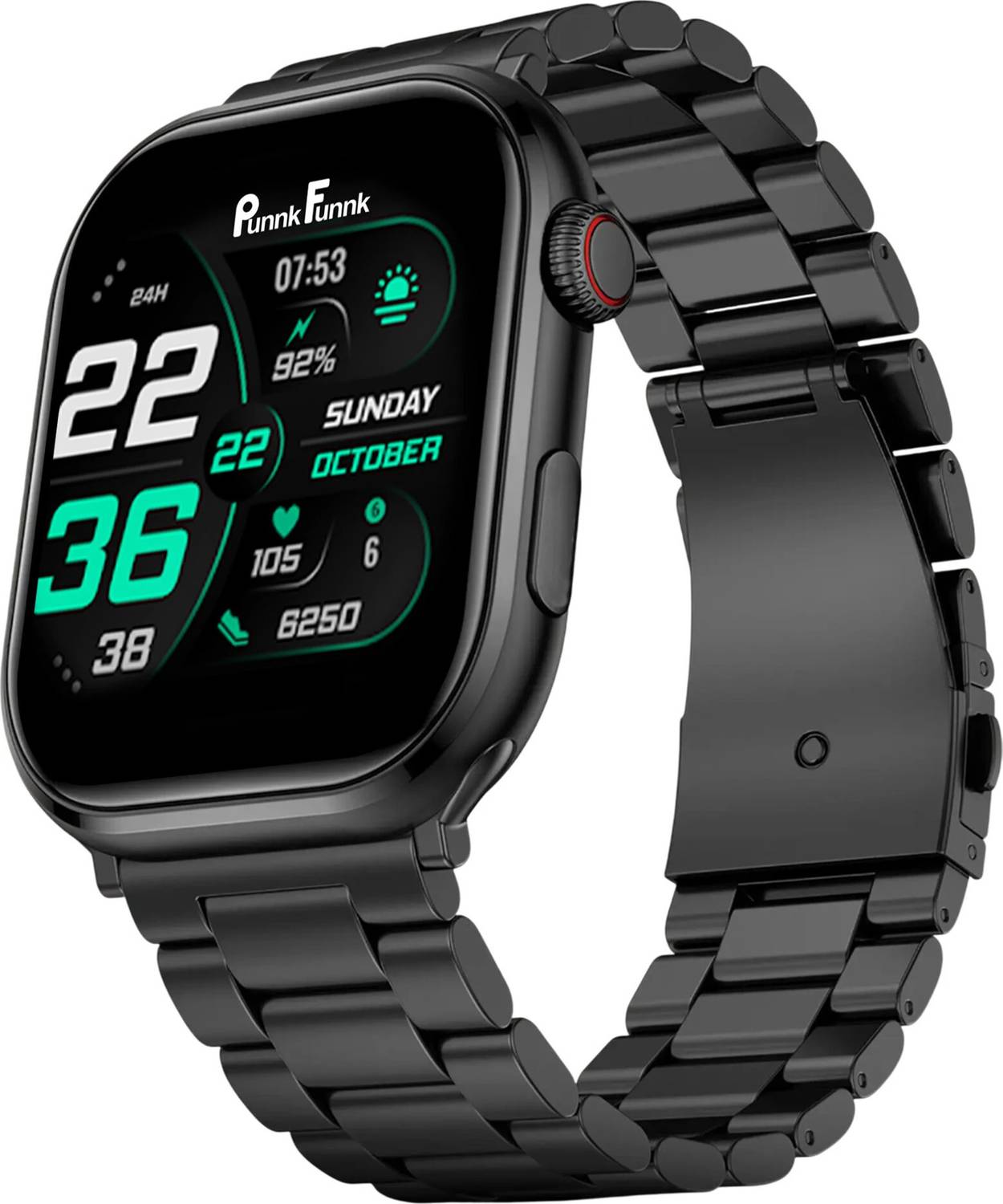 PunnkFunnk i8 2.1"Amoled Display, Bt Calling Music, Media Notific
