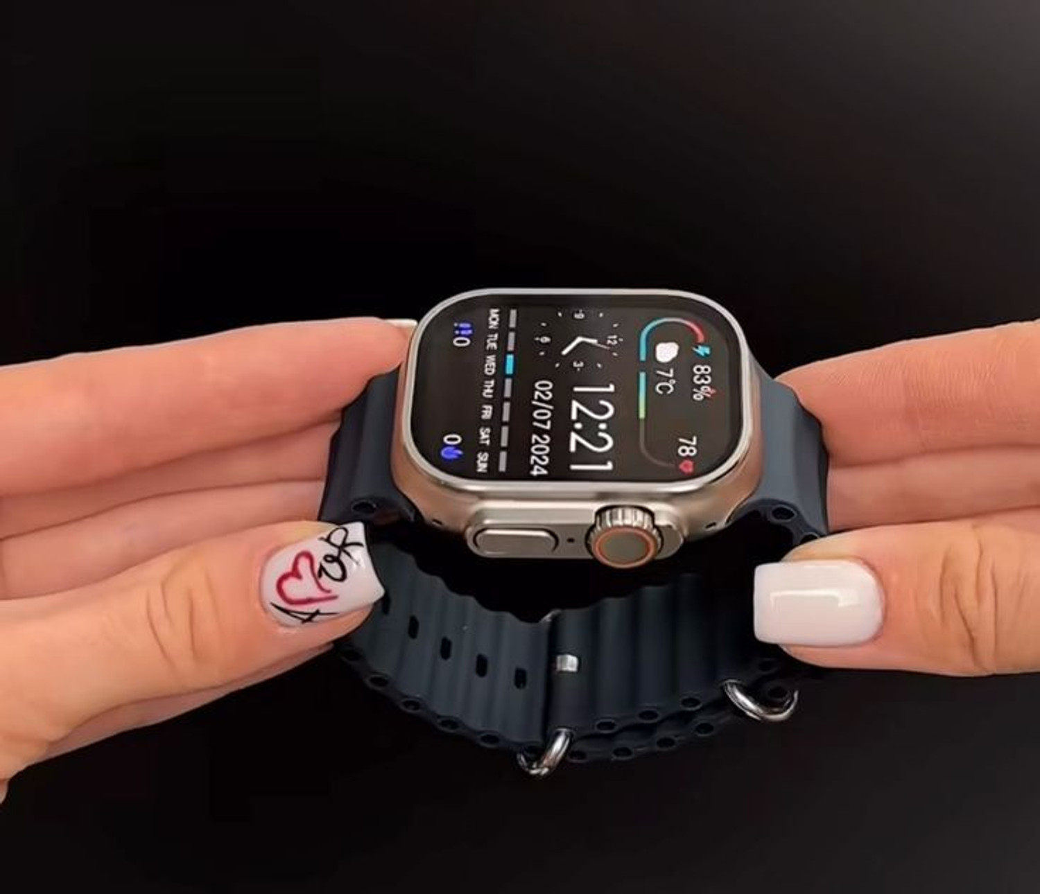 Image of Onikuma T800 BT watch 2in Big Screen Sunlight Proof Display Music Play Insta WA Notifier Smartwatch