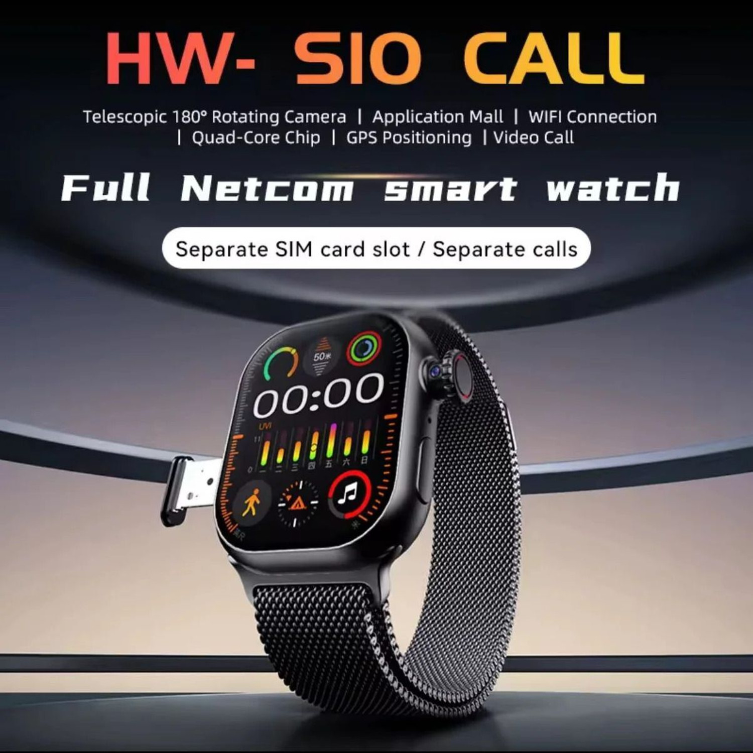 Image of SEHUB 4GB + 64GB HW S10 Call 5G Android Camera 3 Straps Smartwatch Smartwatch