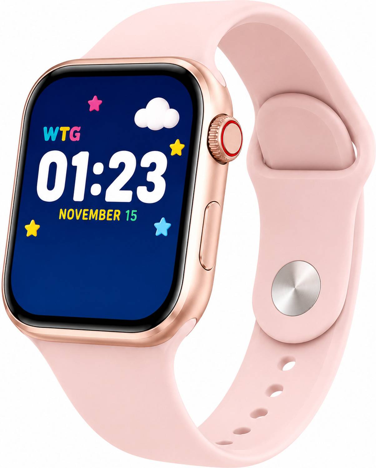 WTG i8 Pink 1.69" HD Display Bluetooth Calling, Notifications, Valentine Gift Smartwatch