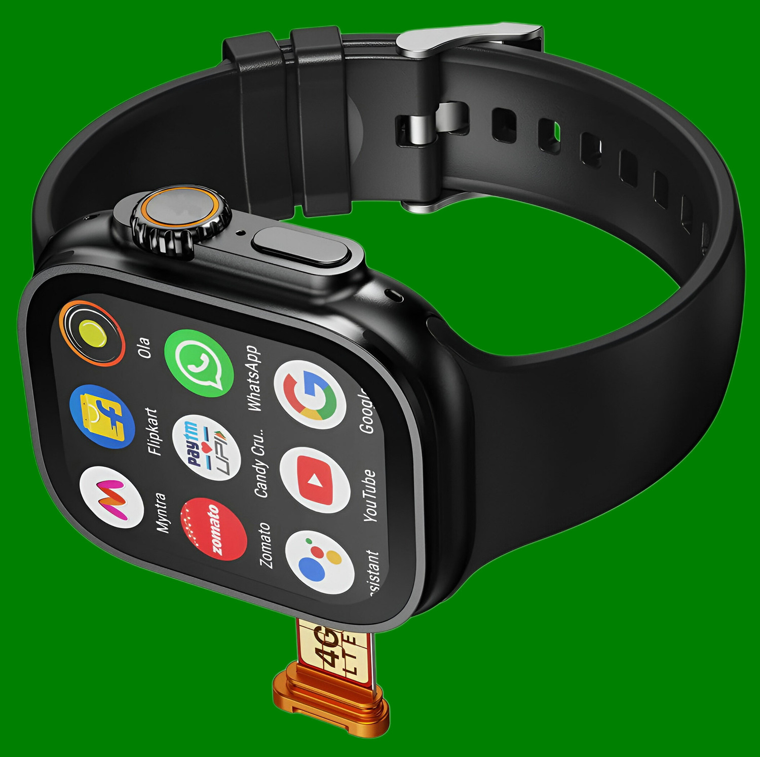 Image of Hayyo Wrist Smart Phone - 5G /4G SIM /LTE /Wi-Fi /Android OS /Play Store Unlimited Apps /GPS Smartwatch