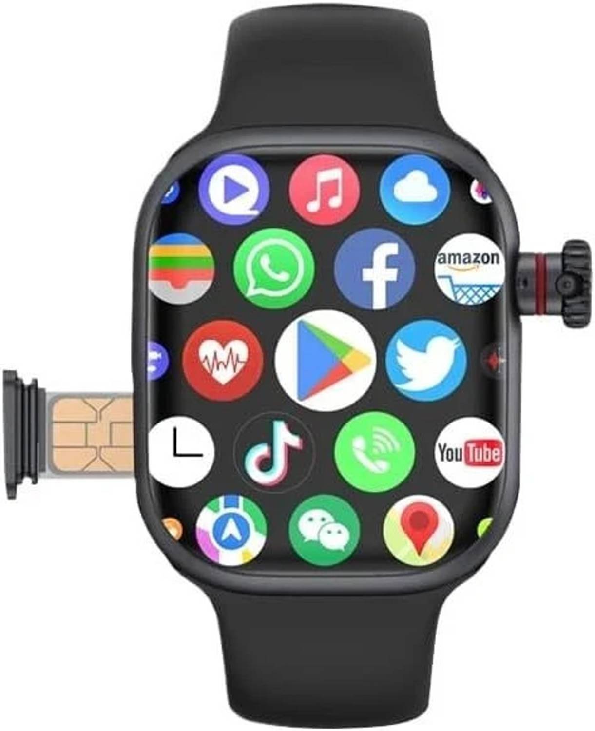 SEHUB CDs9 Sim card Smart Watch with 4G/5G Sim Card with Camera and Whatspp Smartwatch