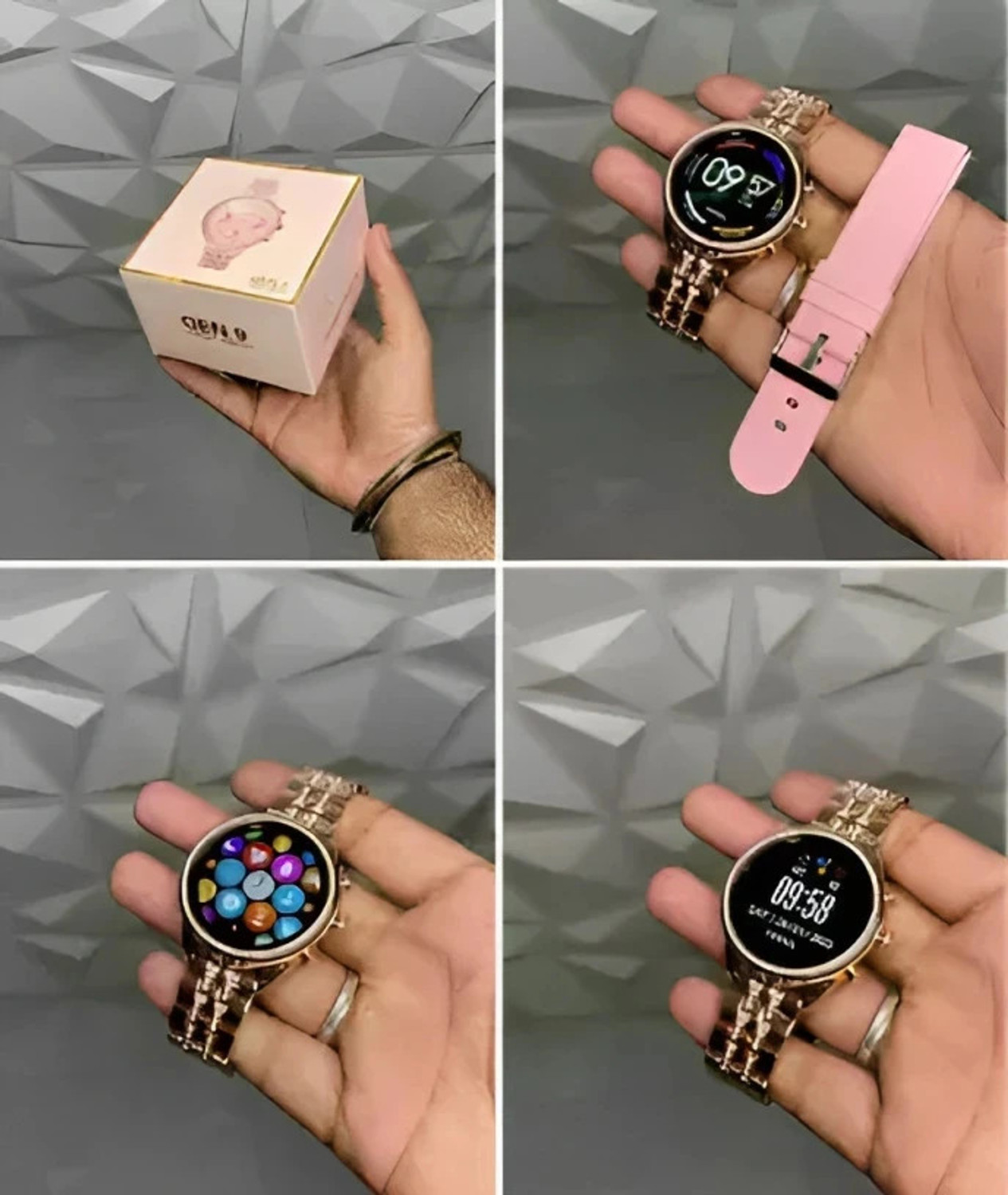 Image of MBS Gen 9 smart watch for girls and women black strap amoled display premium qualit Smartwatch