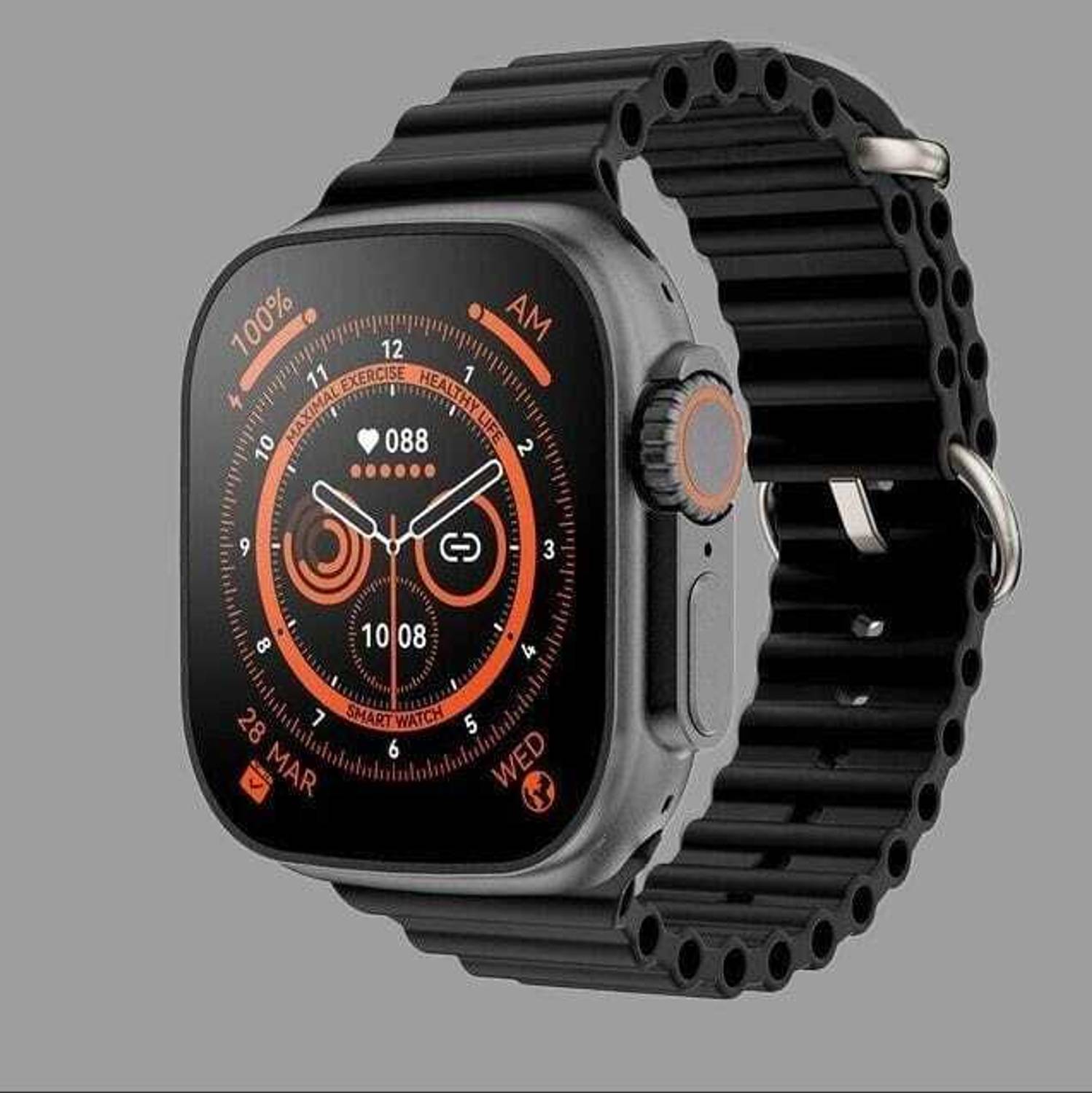 Lookar smart watch waterproof (BLACK) Smartwatch (Black Strap, 1.