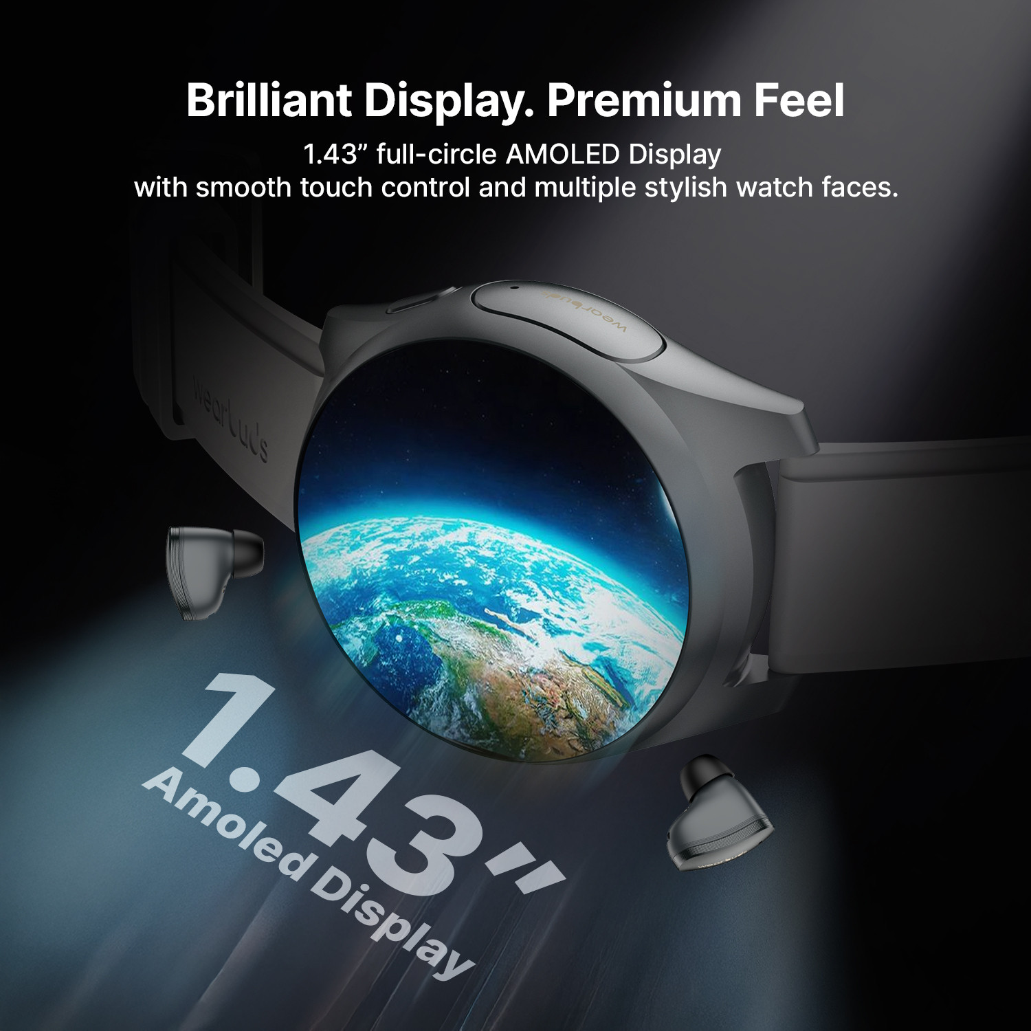 Image of Ai+ Wearbuds with Built-in TWS, ENC & Sports Modes, Health Suite Smartwatch