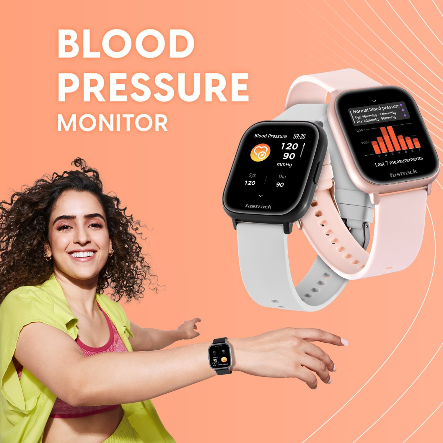 Image of Fastrack Reflex Vybe 1.5 HD Display|50+ Sports Mode|BP Monitor|Game| Smartwatch