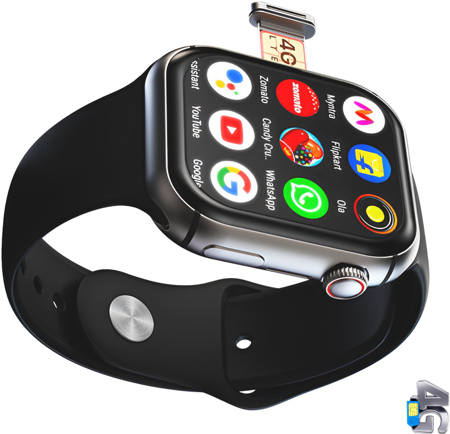 Image of Hayyo Android Smart Watch - 5G SIM /LTE /Wi-Fi /Play Store Unlimited Apps /GPS /YouTube Smartwatch