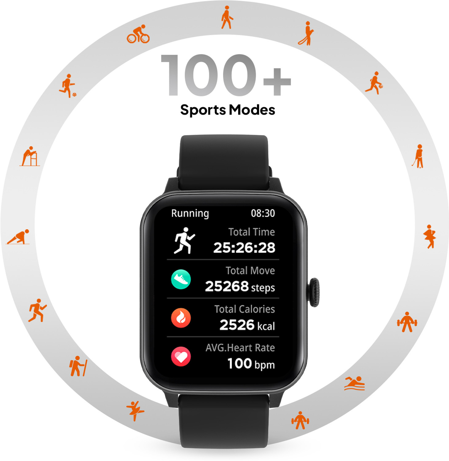 Image of Fire-Boltt 46.5mm (1.83) Bluetooth Calling Smartwatch, 100+ Sports Modes Smartwatch