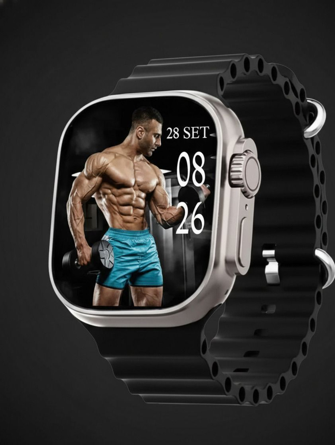 Image of zora T800 Ultra IPS Display Smartwatch, 1.99 inch Screen, BT Calling, Sports (Black) Smartwatch