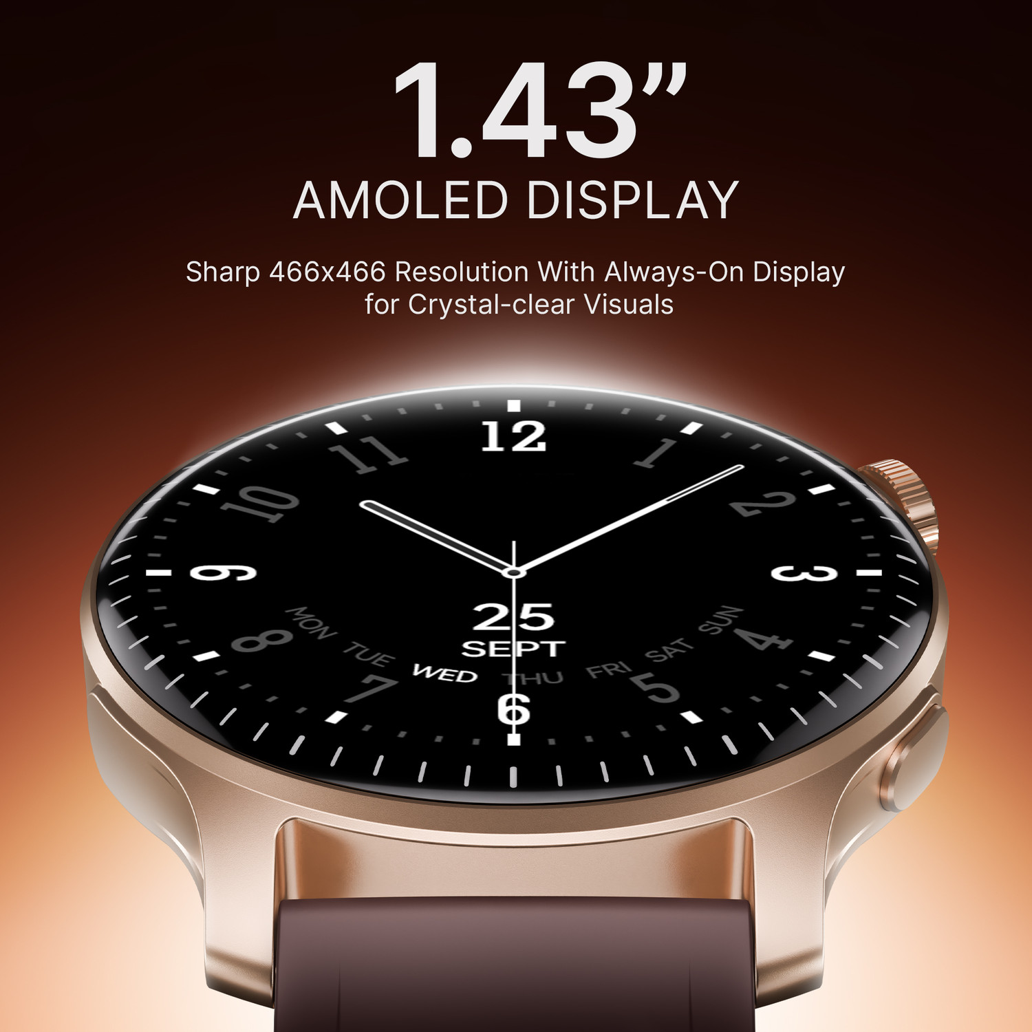 Image of boAt Ultima Prime w / 1.43 inchAMOLED Display, AOD, Personalized Nudges, Functional Crown Smartwatch