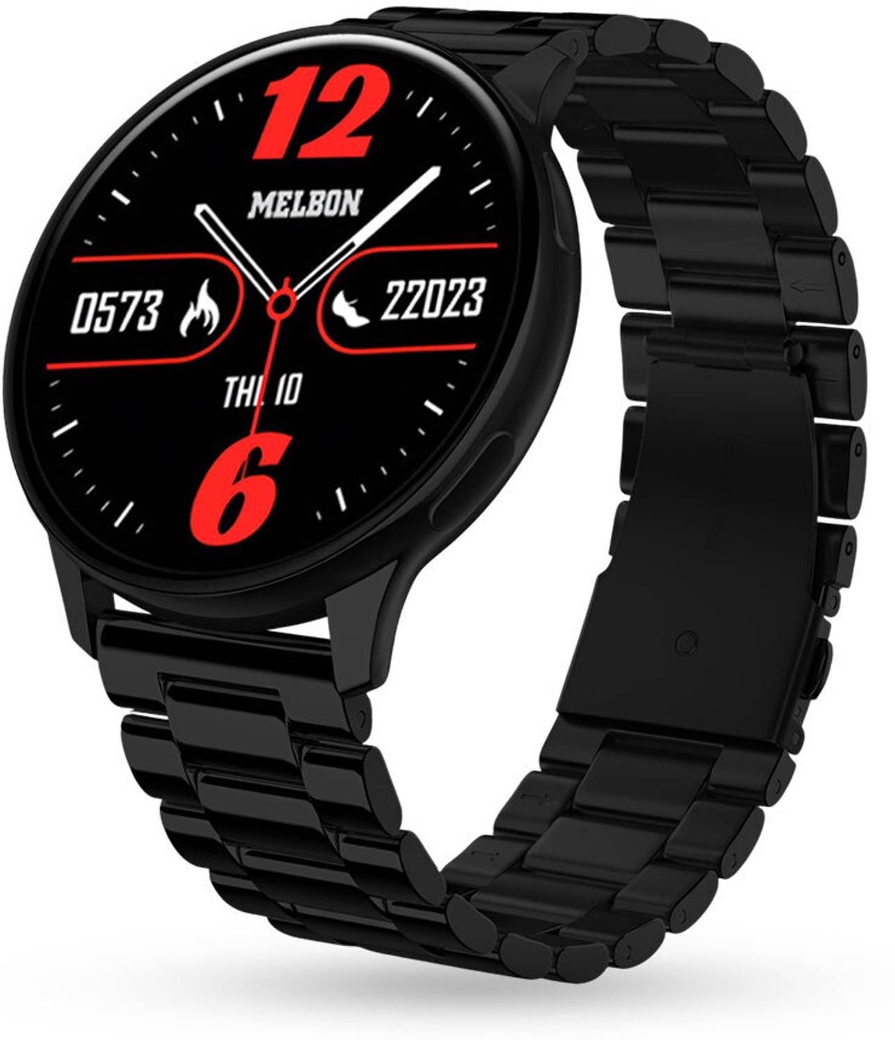 Melbon Active 2 Black Smart Watch Fitness Tracker, Heart Rate M