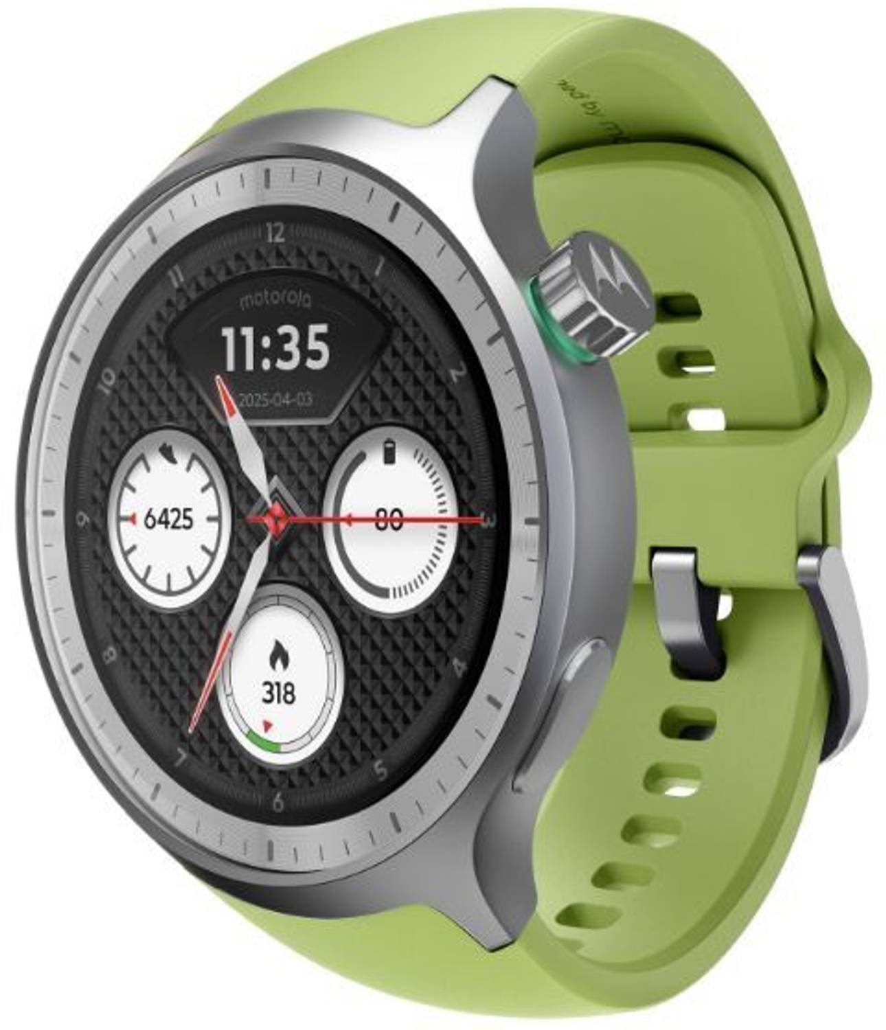 MOTOROLA Moto Watch 1.4" OLED, AOD, Dual band GPS, Powered by Pol