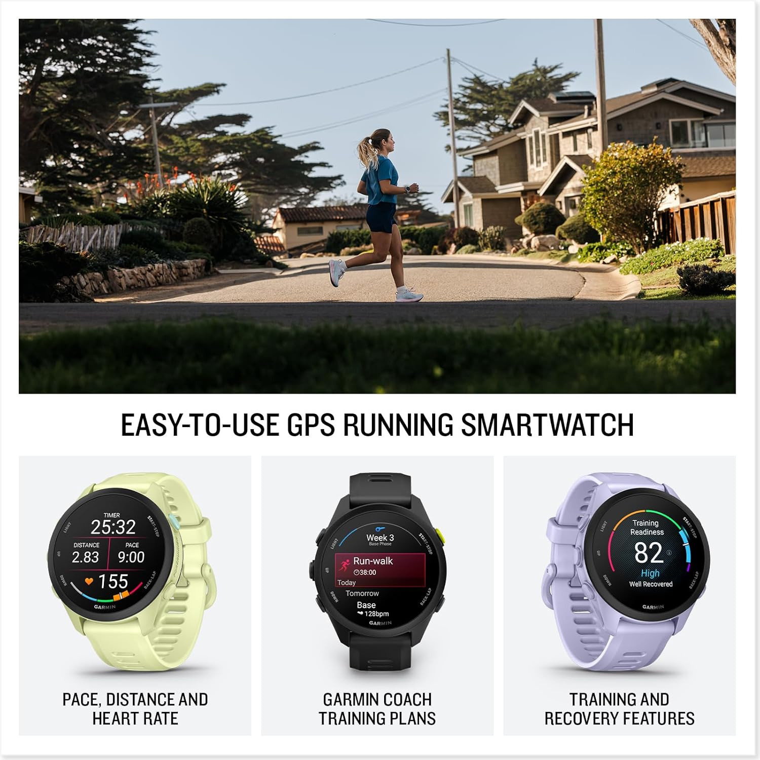 Image of GARMIN Forerunner 70 GPS Running Smartwatch With Advanced Training Metrics Smartwatch