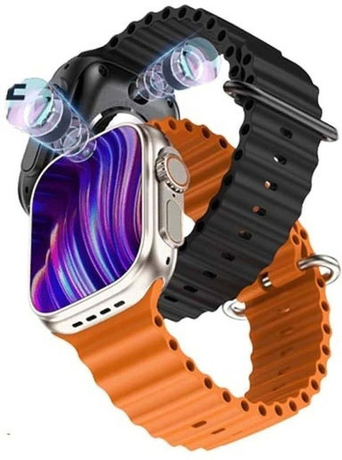 Image of Correngo 5G Android Smartwatch with PhonePe Support and Social Media Apps Smartwatch (Orange Strap, Free Size)
