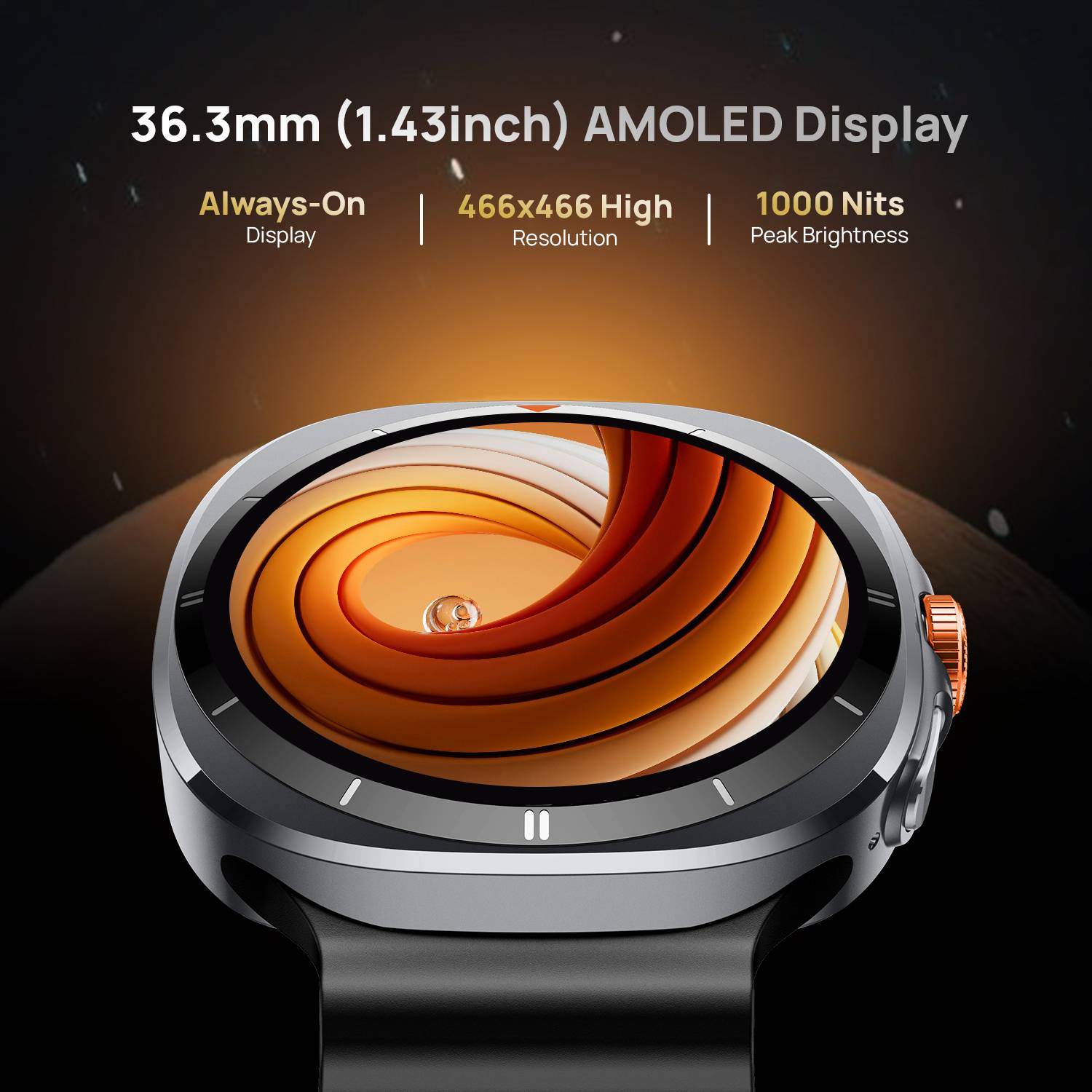 Fire-Boltt Axiom 1.43" AMOLED Smartwatch - Image 4