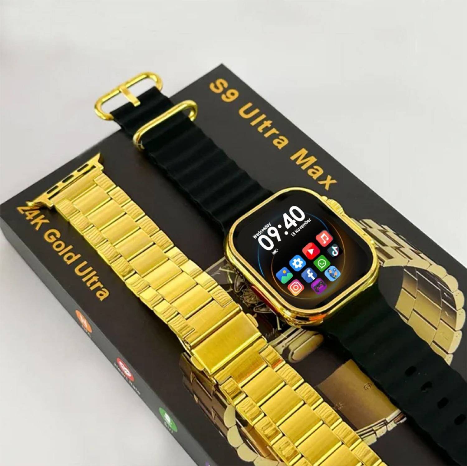 PAPLAJ ENTERPRISES S9 Golden 24K Gold Series 8 Ultra with 2 Pair