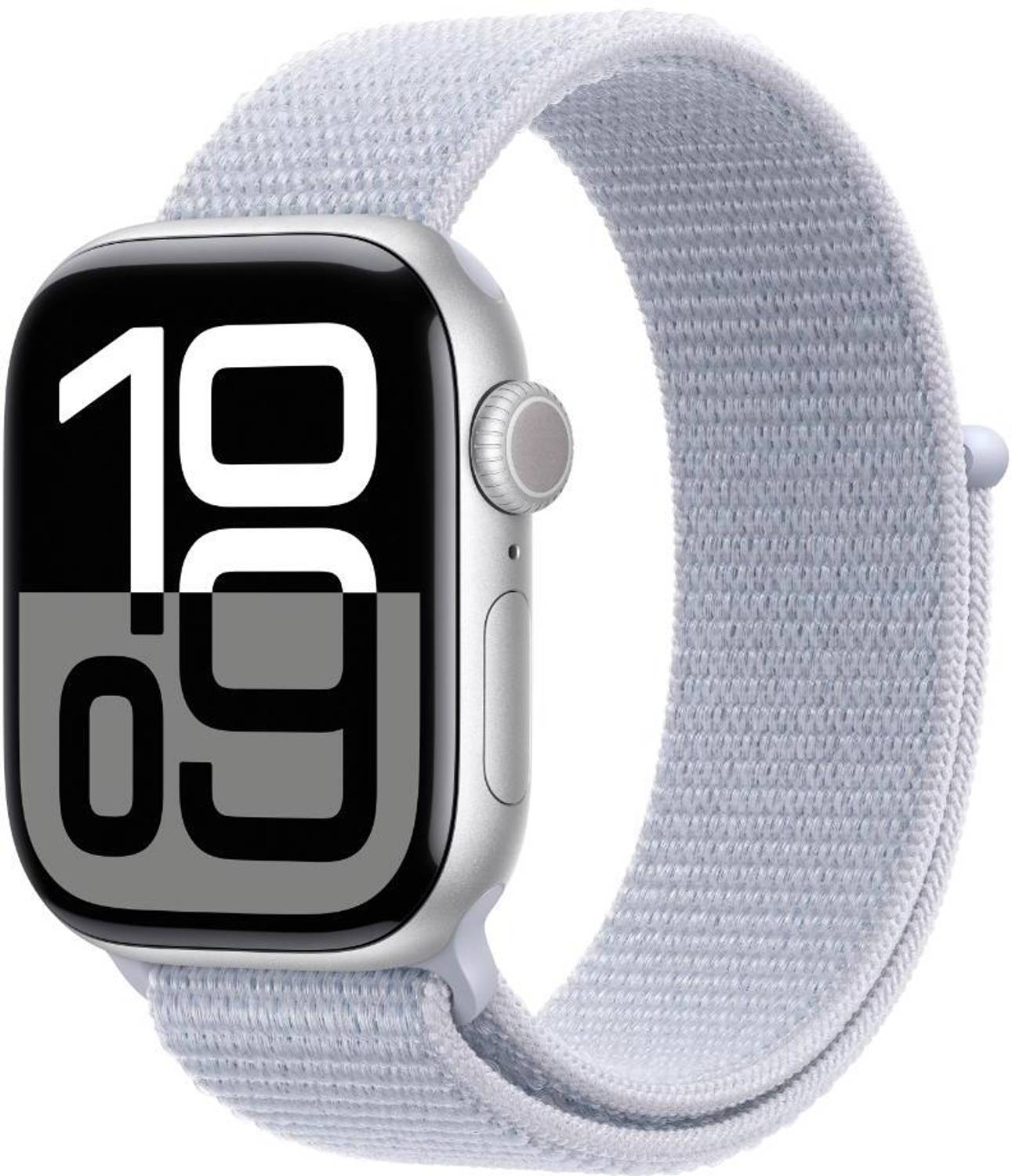 Apple Watch Series 10 GPS + 42mm Silver Aluminium with Blue Cloud