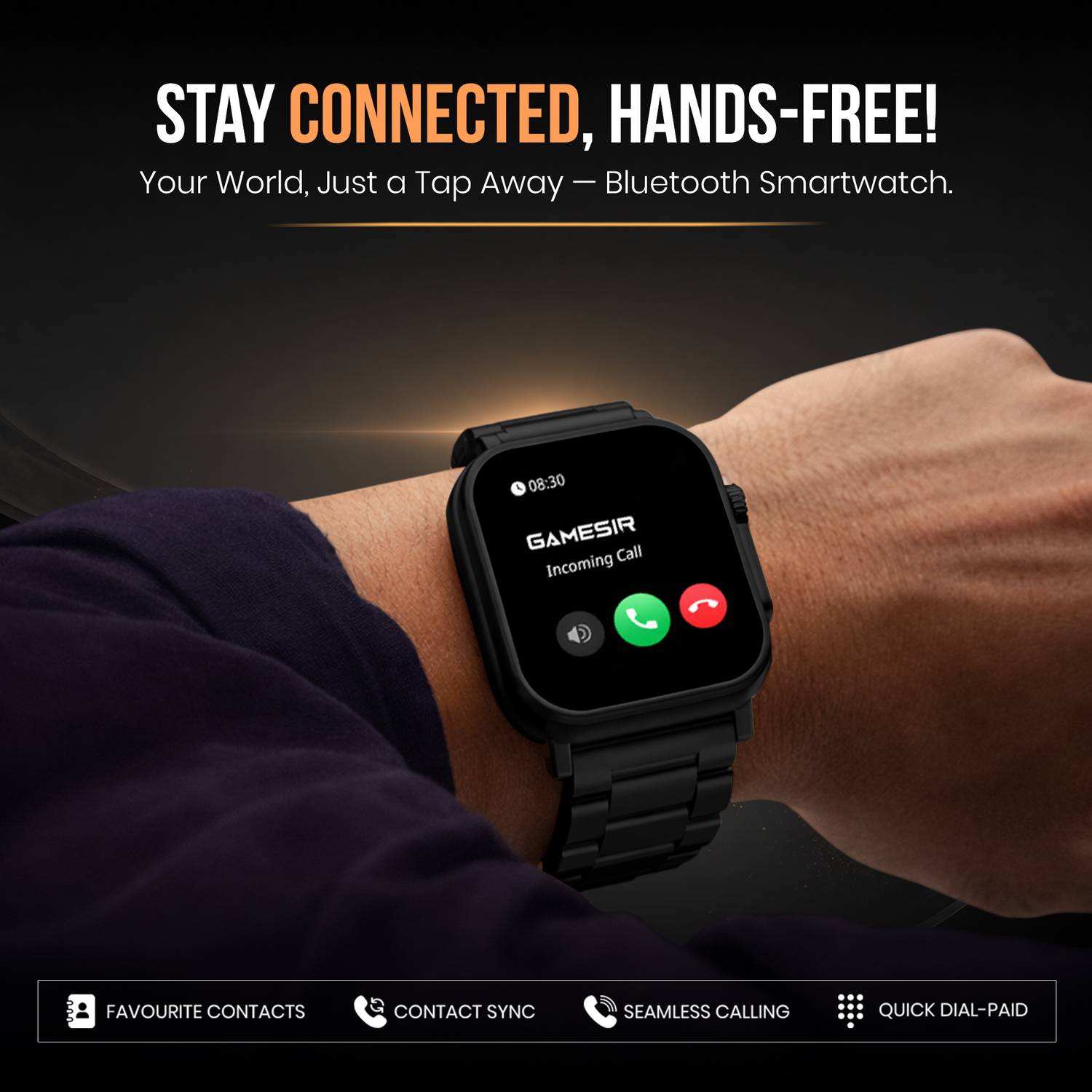 GameSir T800 Black Smartwatch - Image 4