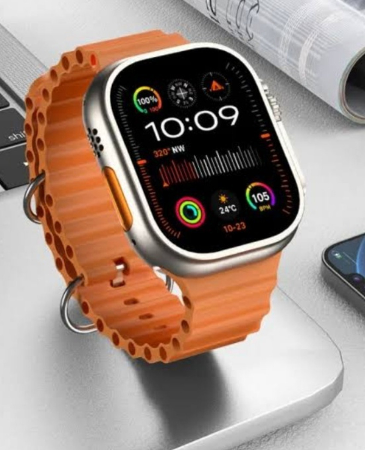 Image of Onikuma T800 BT watch 2in Big Screen Sunlight Proof Display Music Play Insta WA Notifier Smartwatch