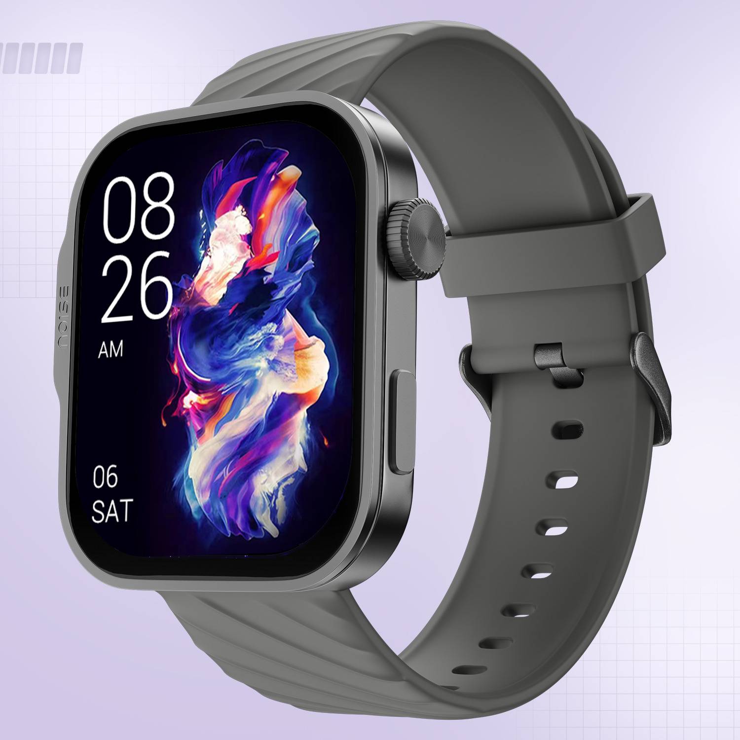 Noise Caliber 3 Plus 1.96" AMOLED Display, Functional Crown, Flat