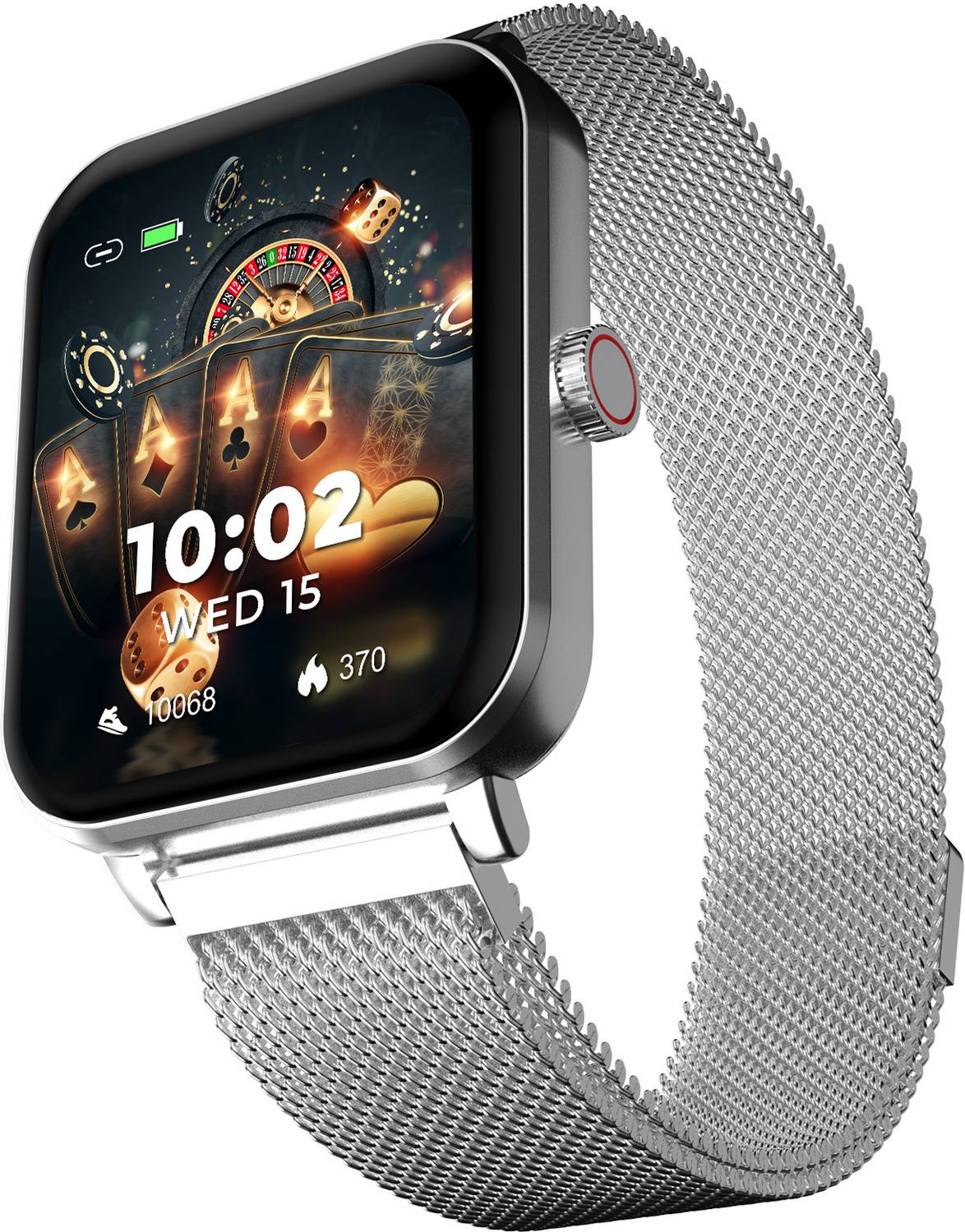 beatXP Marv Ace 1.85'' HD BT Calling, Metal Magnetic Strap with IP67 Smartwatch