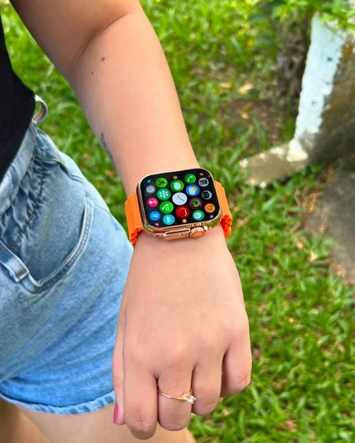 Image of Onikuma T800 BT watch 2in Big Screen Sunlight Proof Display Music Play Insta WA Notifier Smartwatch