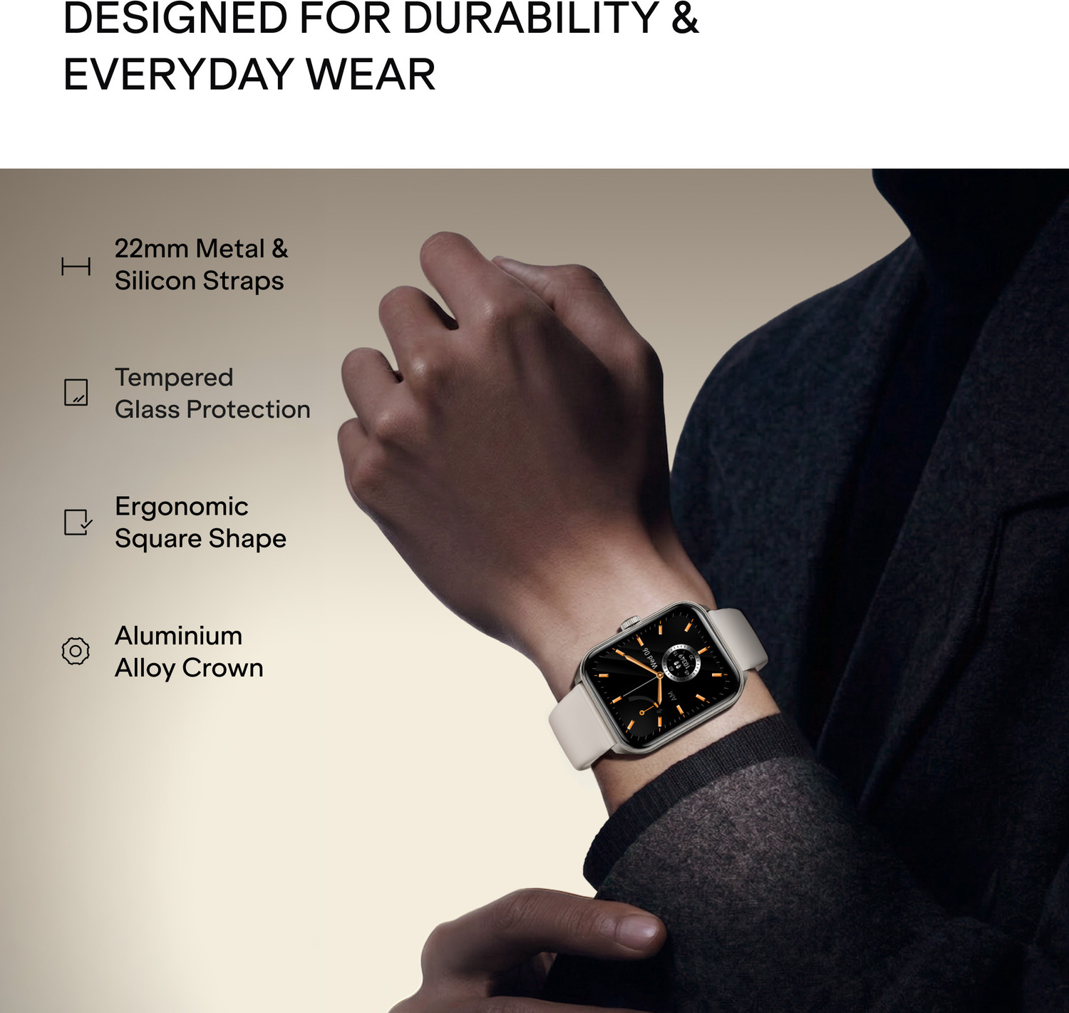 Image of boAt Wave Fury Pro w / 1.83'' HD Display, Metal Body, BT Calling & Functional Crown Smartwatch