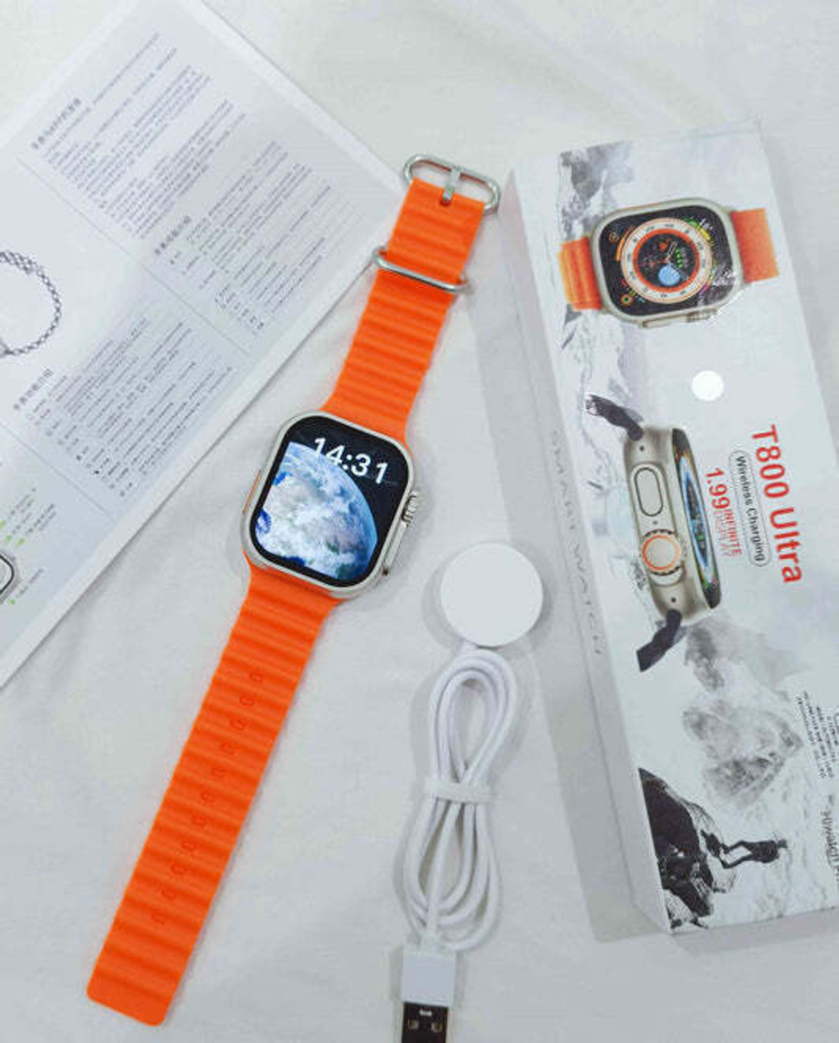 Image of Yash Enterprises T800 smart watch hybrid with wireless charger t800 ultraa Smartwatch