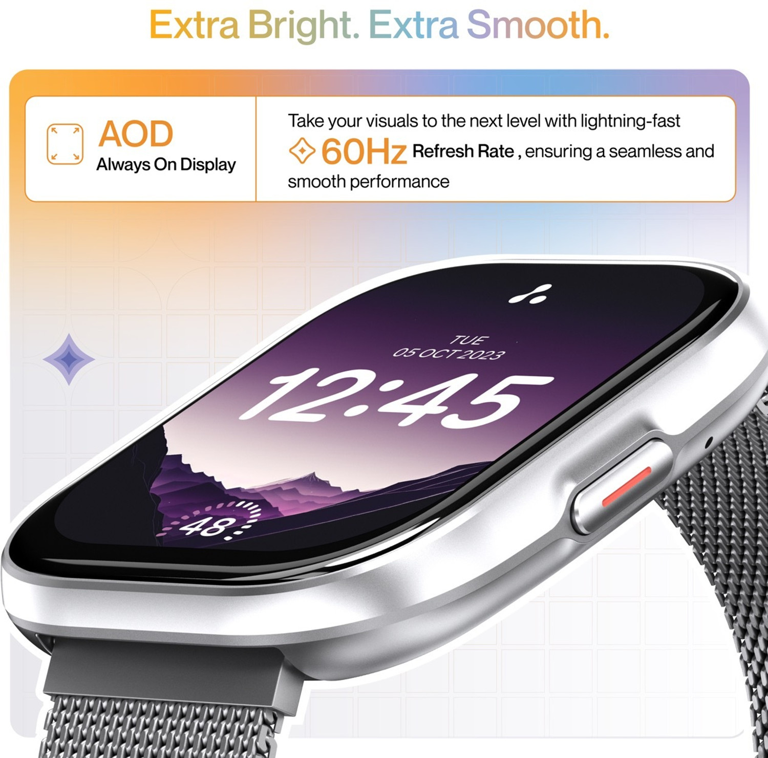 Image of Ambrane Fyre 2.04 AMOLED 368*448px High Resolution, BT Calling and 100+ Sports Modes Smartwatch