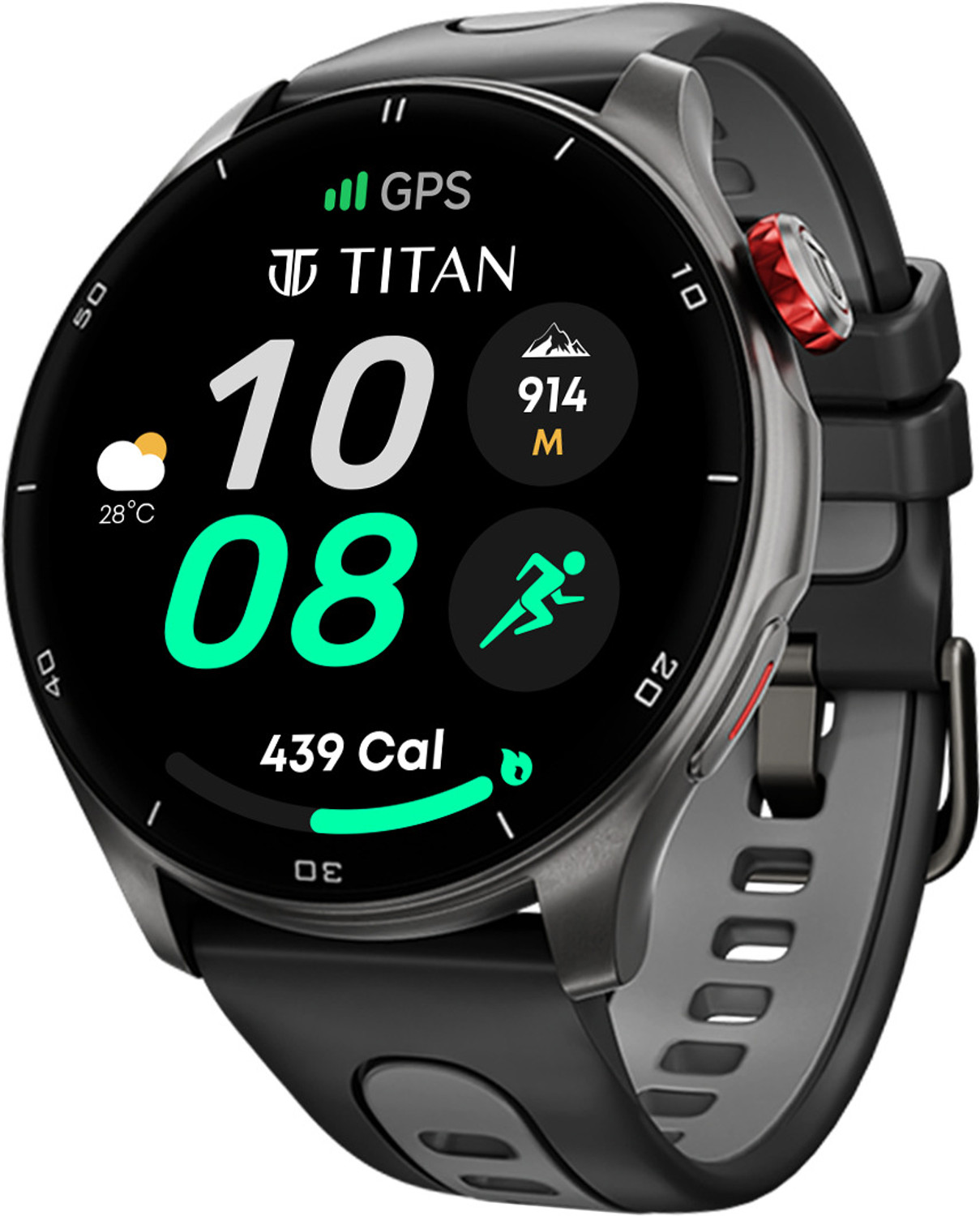 Image of TITAN Celestor|India's Most Accurate In-Built GPS |Altimeter|Barometer|Compass|Strava Smartwatch
