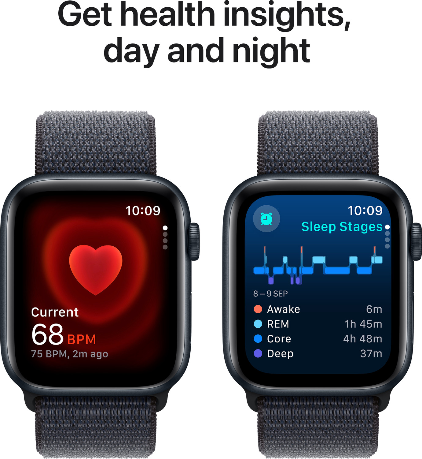 Image of Apple Watch SE GPS + Cellular 44mm Midnight Aluminium with Ink Sport Loop