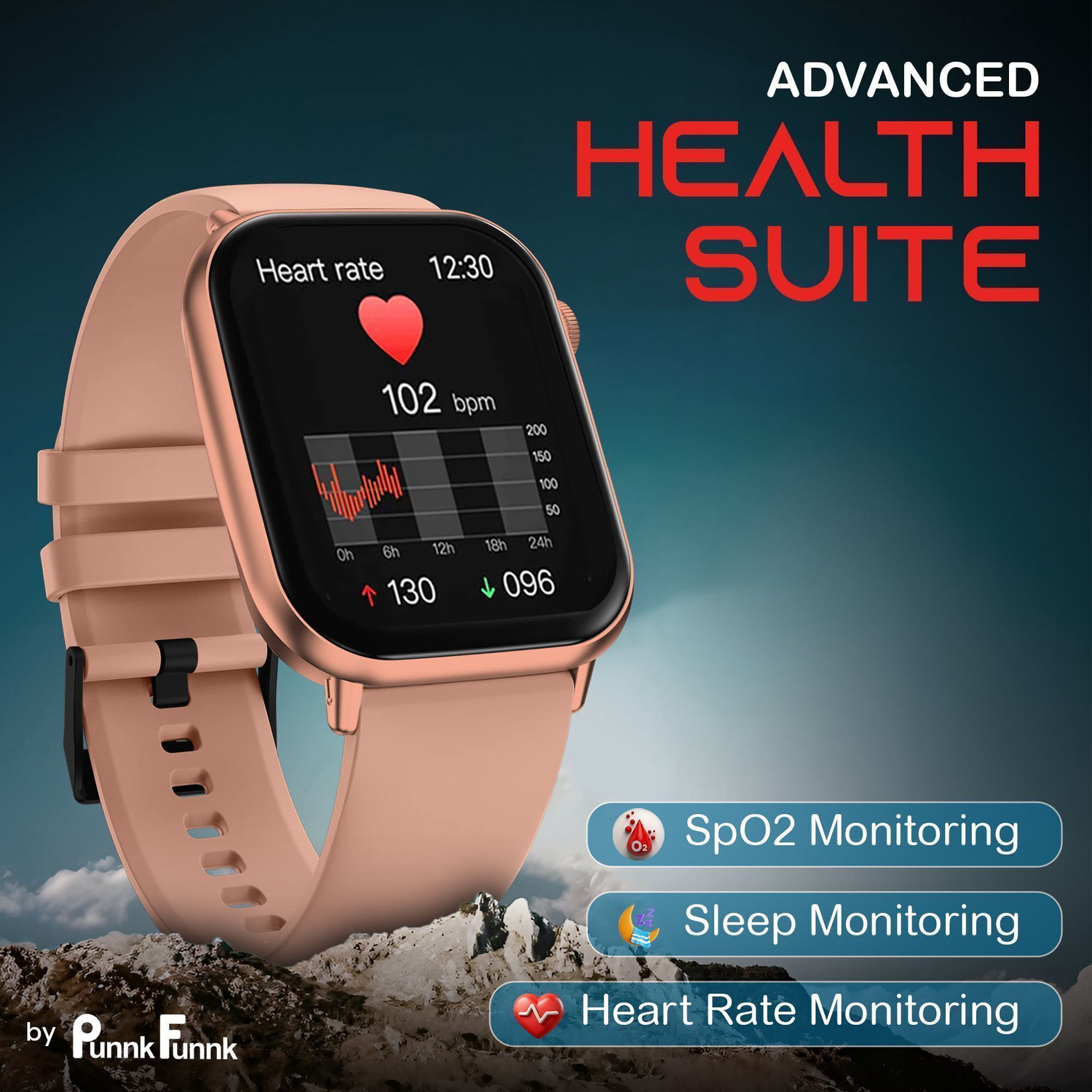 Image of PunnkFunnk Edge-Lite | 1.99 inch Amoled Display | BT Calling | AI Voice | Music | Fitness Smartwatch