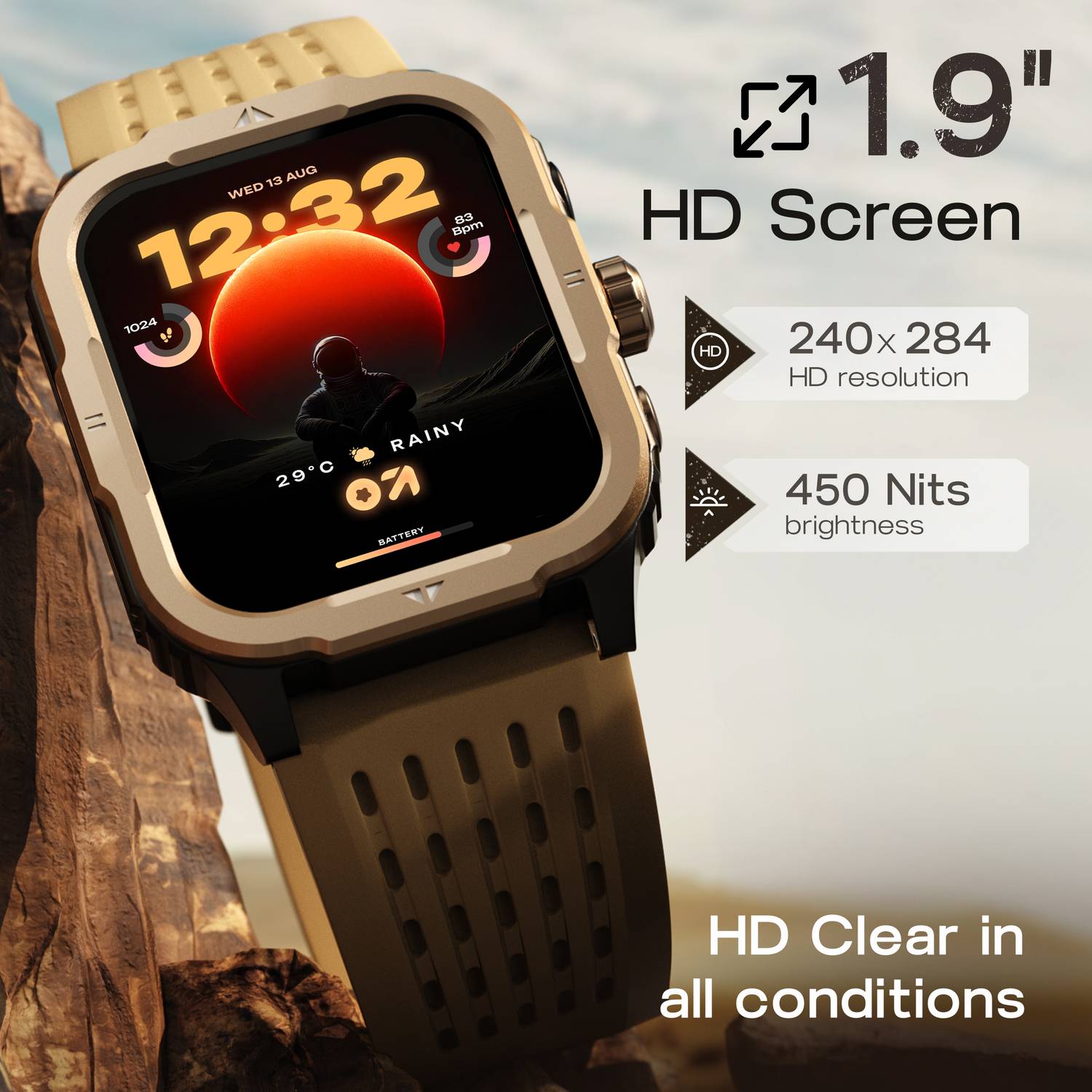 GOBOULT Tuff Rivet 1.9'' Smartwatch - Image 3