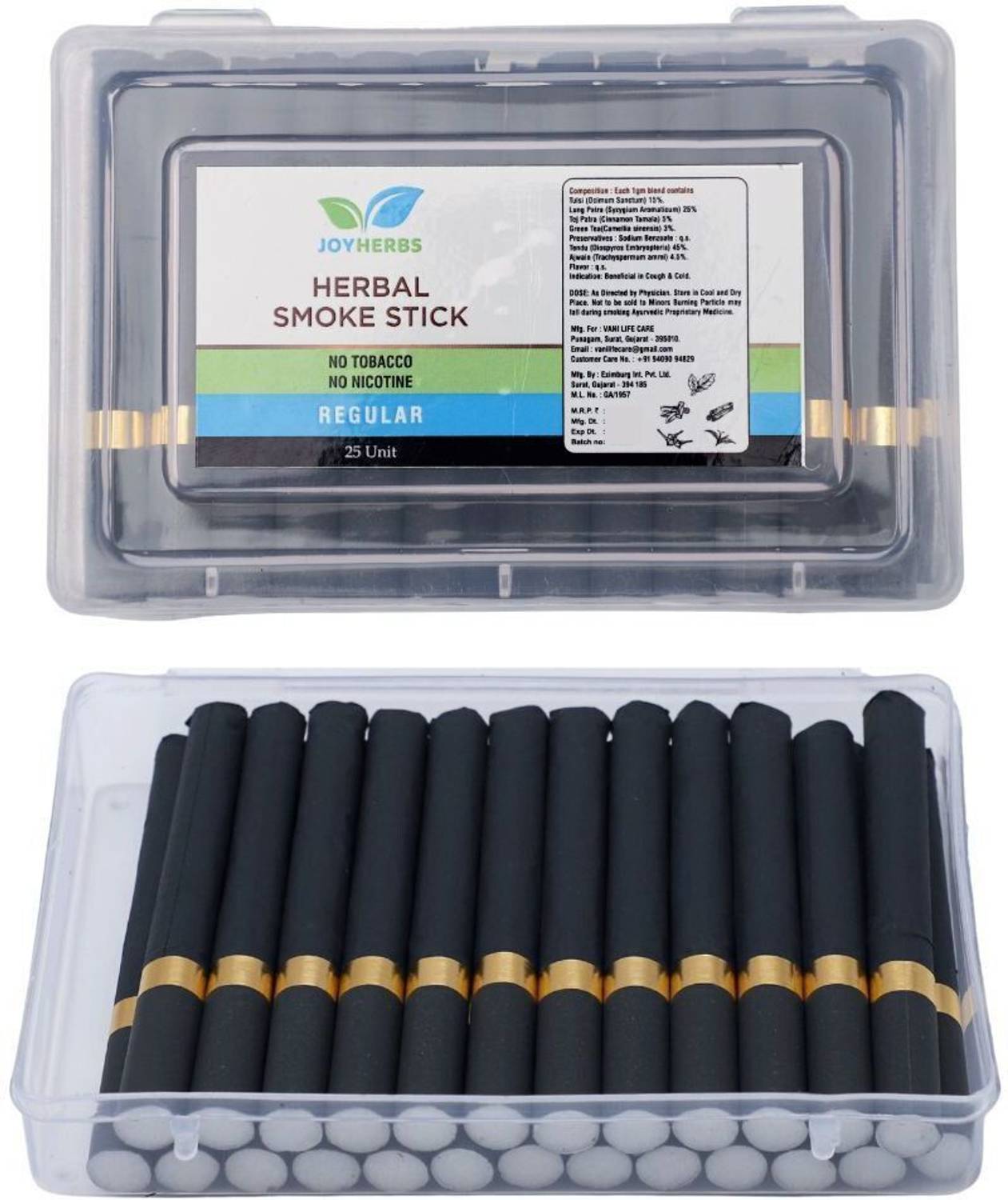 cbd herbal cigarettes JOYHERBS REGULAR Herbal Cigarettes, Delicate Taste 25-Stick Flip Top Pack  Smoking Cessations