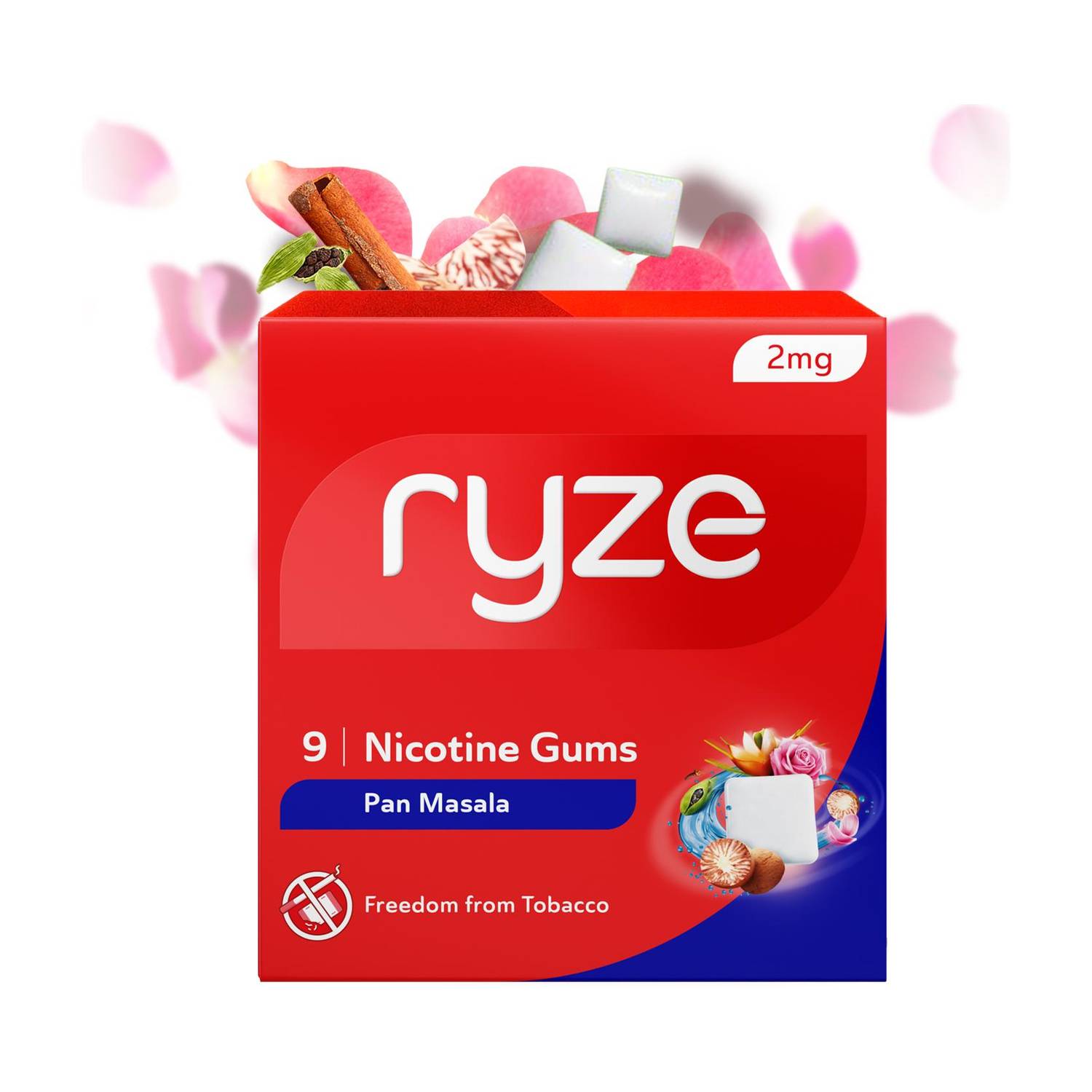 Ryze Nicotine Gum 2mg (Pan Masala) | 9 Gums Smoking Cessations