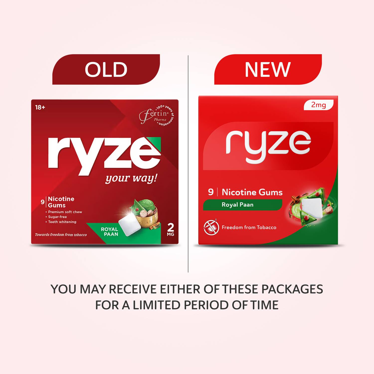 Ryze Nicotine Gum 2mg (Royal Paan) 9 Gums - Image 3